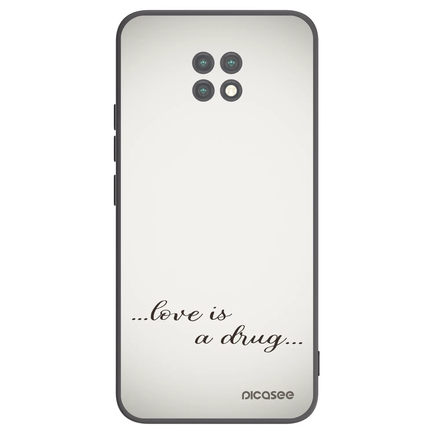 Picasee Xiaomi Redmi Note 9T Hülle - Schwarzes Silikon - Love is a drug