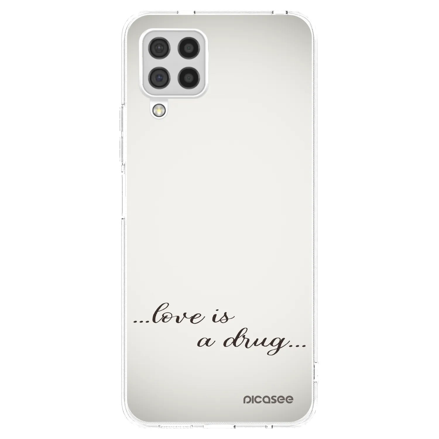 Picasee Samsung Galaxy A22 A225F 4G Hülle - Transparentes Silikon - Love is a drug