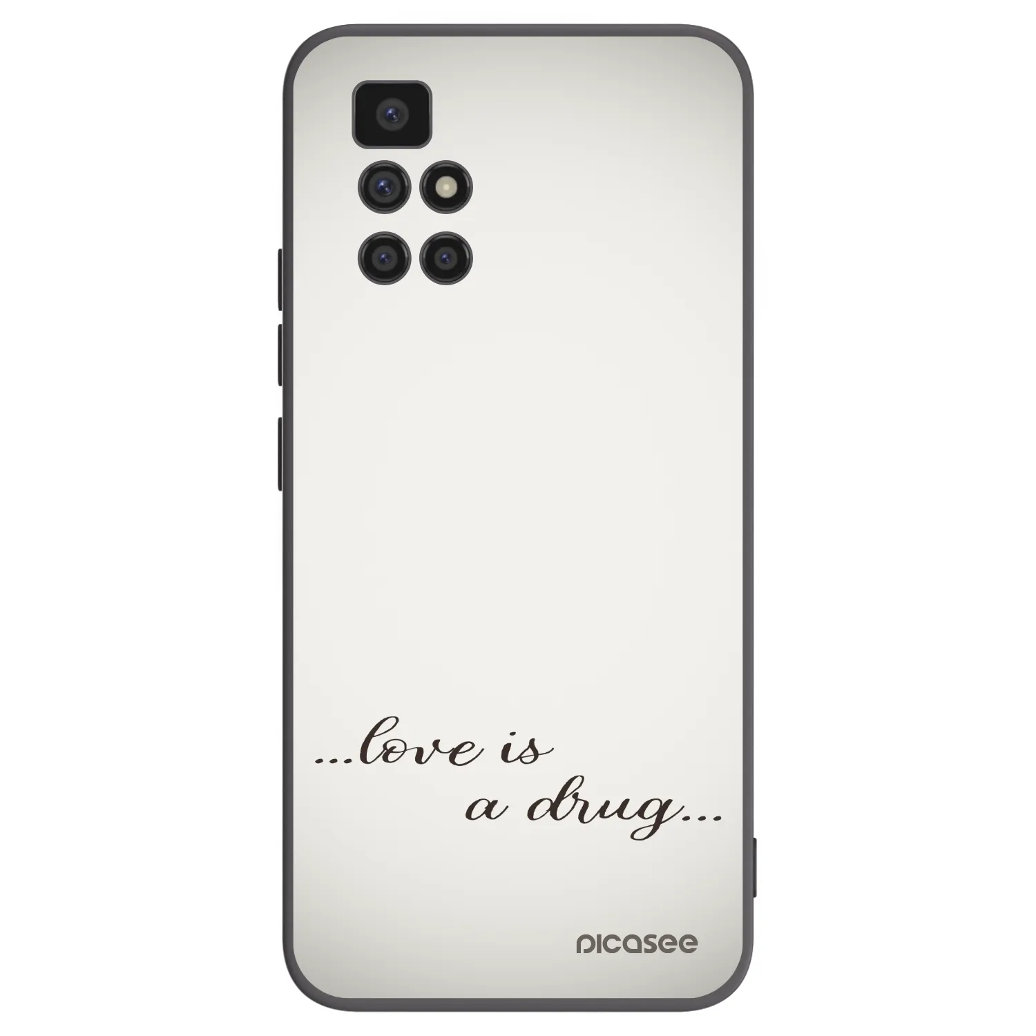 Picasee Xiaomi Redmi 10 Hülle - Schwarzes Silikon - Love is a drug