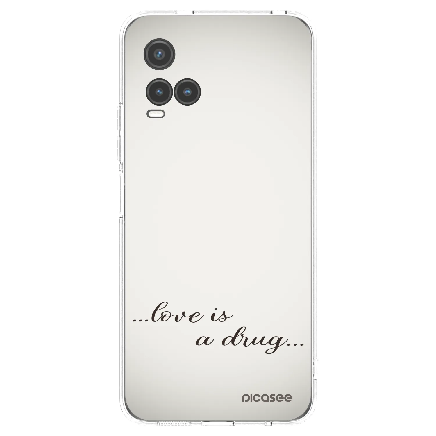 Picasee Vivo Y33s Hülle - Transparentes Silikon - Love is a drug