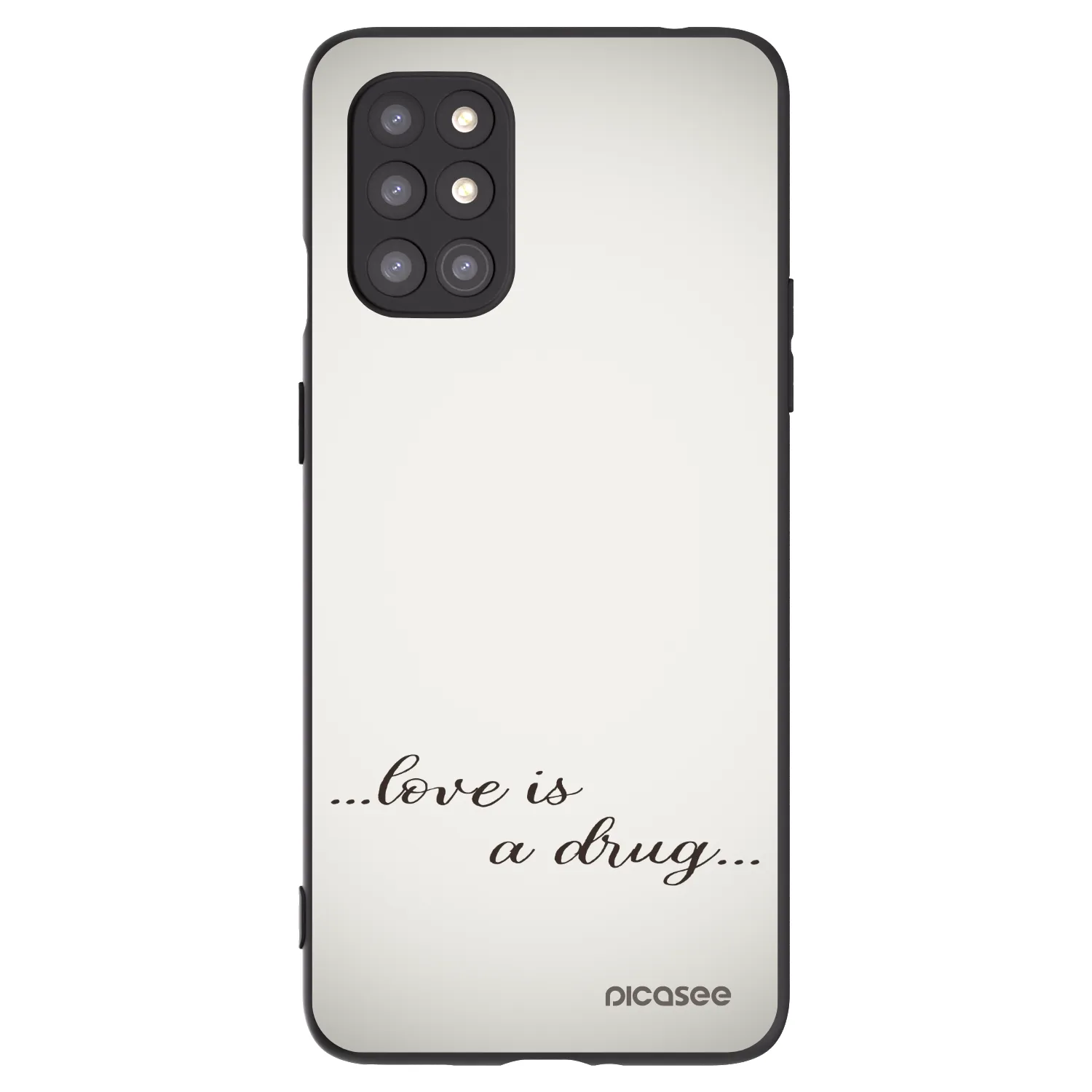 Picasee OnePlus 8T Hülle - Schwarzes Silikon - Love is a drug