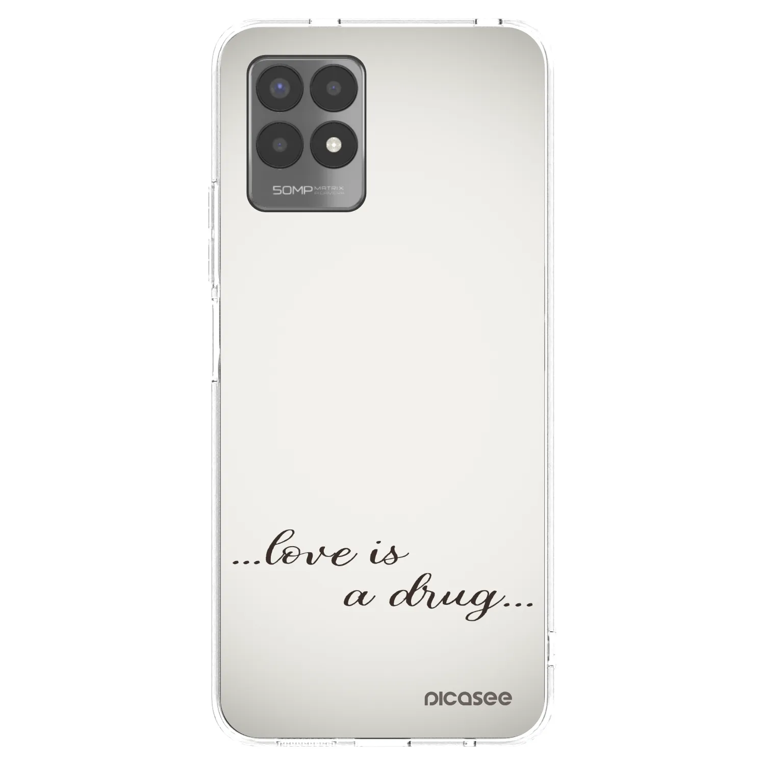 Picasee Realme 8i Hülle - Transparentes Silikon - Love is a drug