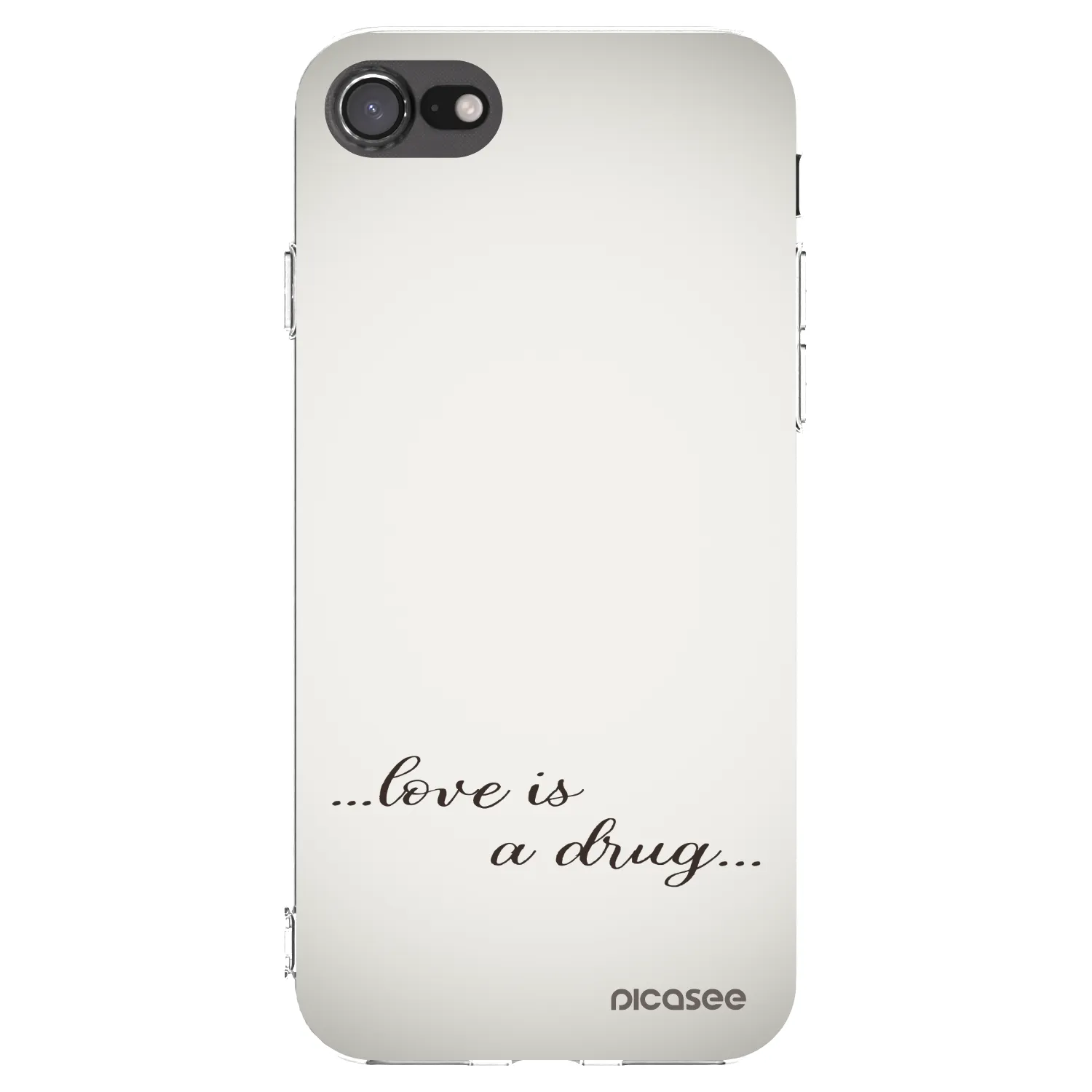 Picasee Apple iPhone SE 2022 Hülle - Transparentes Silikon - Love is a drug
