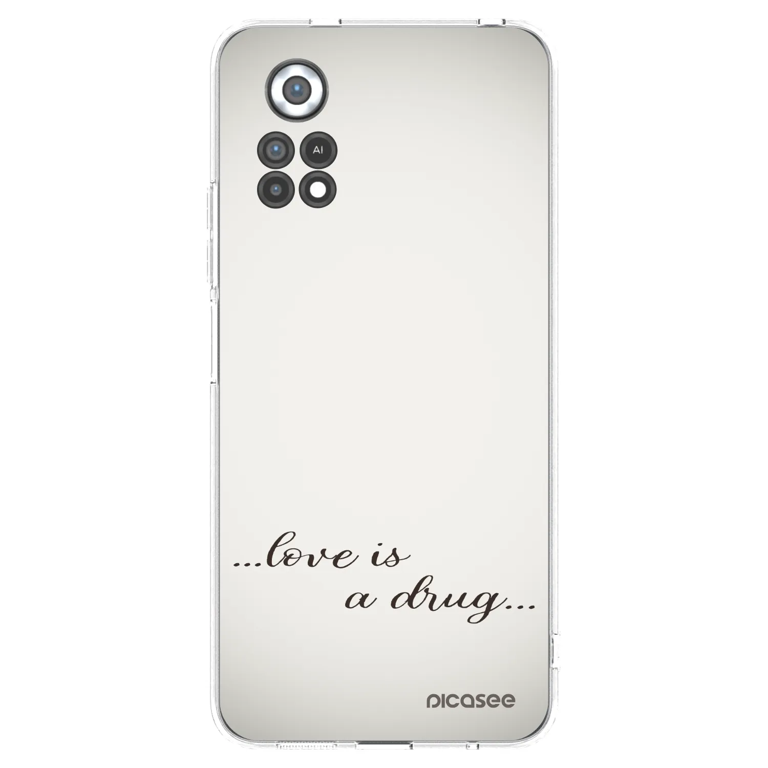 Picasee Xiaomi Poco X4 Pro 5G Hülle - Transparentes Silikon - Love is a drug