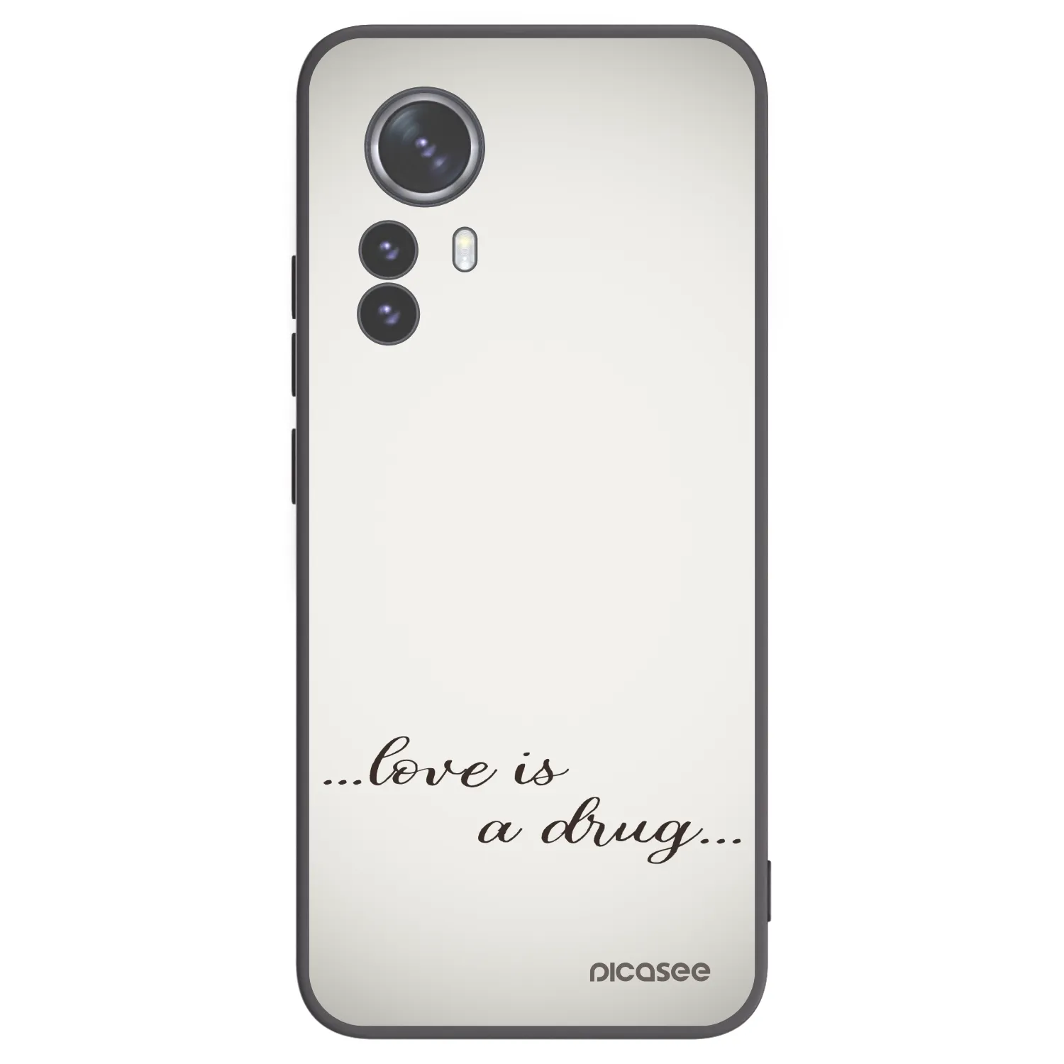 Picasee Xiaomi 12 Pro Hülle - Schwarzes Silikon - Love is a drug