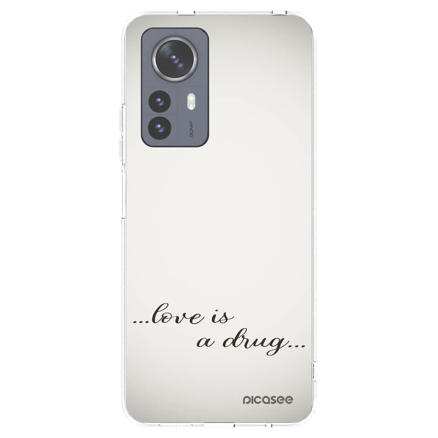 Picasee Xiaomi 12 Pro Hülle - Transparentes Silikon - Love is a drug
