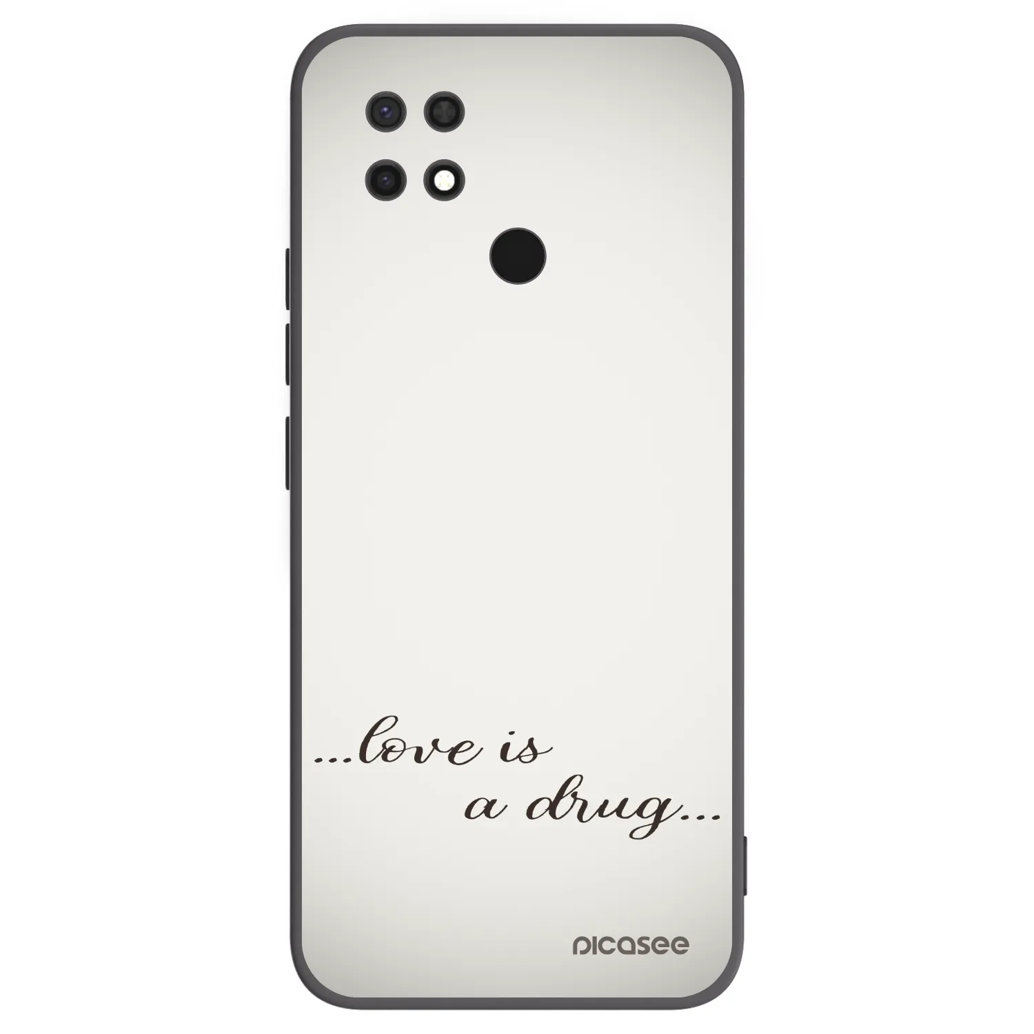 Picasee Xiaomi Redmi 10C Hülle - Schwarzes Silikon - Love is a drug