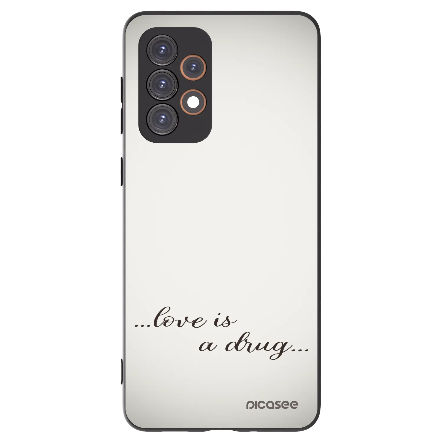 Picasee Samsung Galaxy A33 5G A336 Hülle - Schwarzes Silikon - Love is a drug