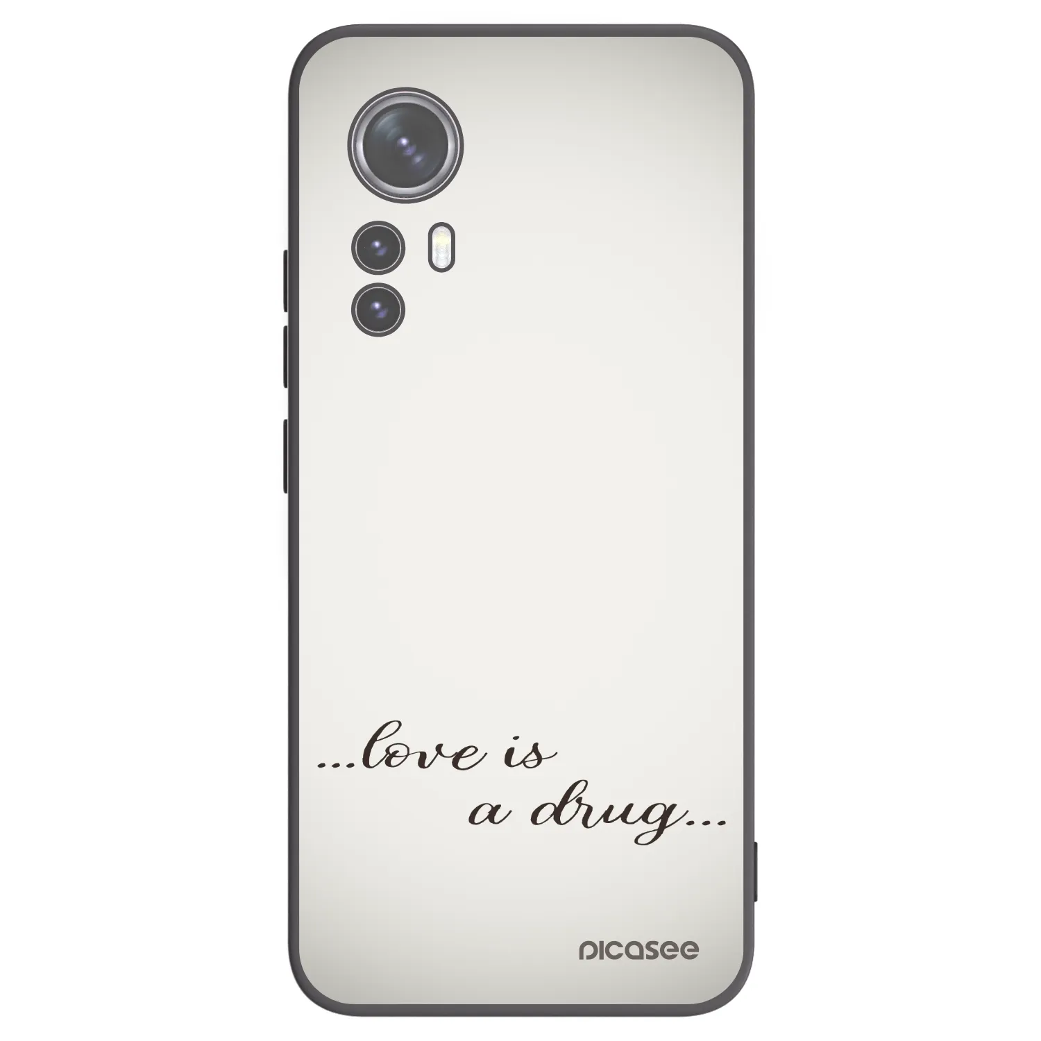 Picasee Xiaomi 12X Hülle - Schwarzes Silikon - Love is a drug