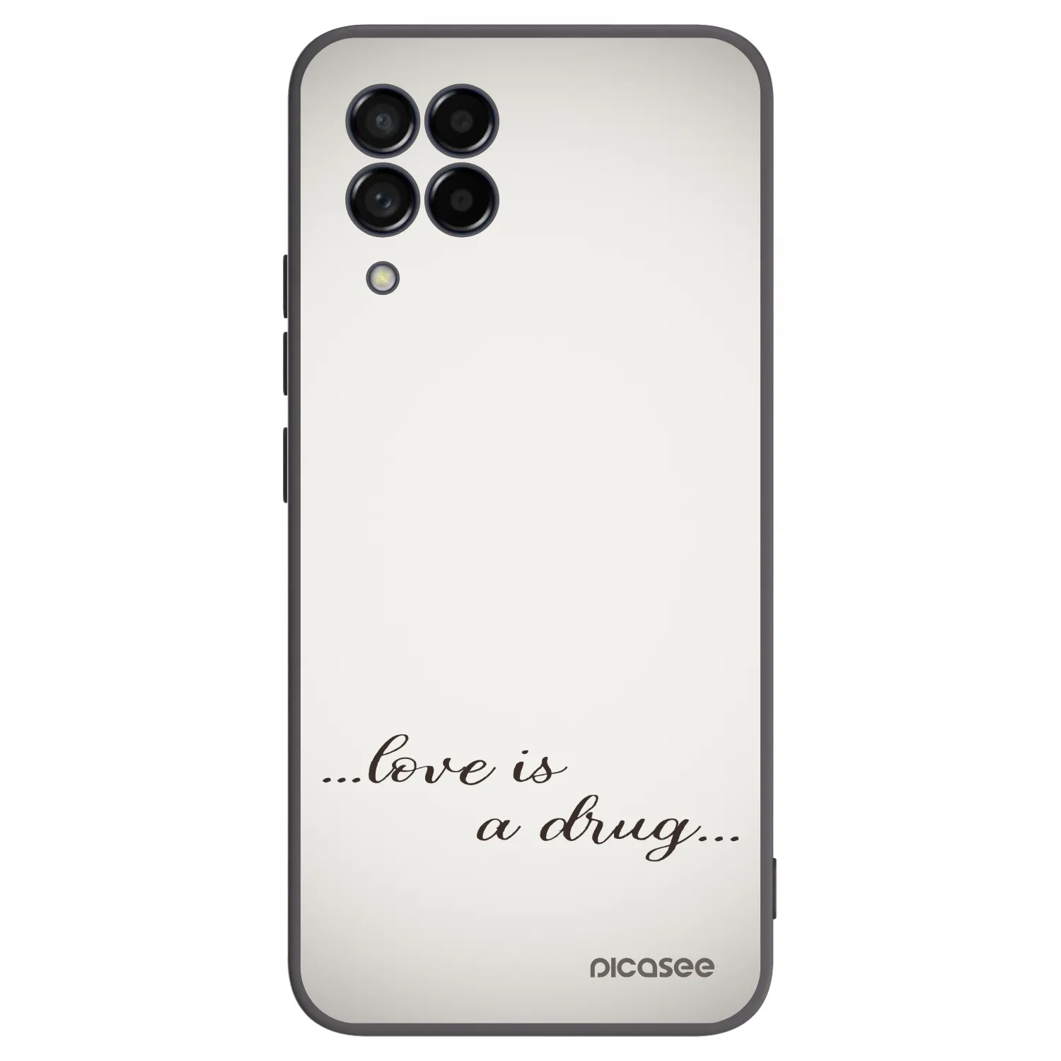 Picasee Samsung Galaxy M53 5G Hülle - Schwarzes Silikon - Love is a drug
