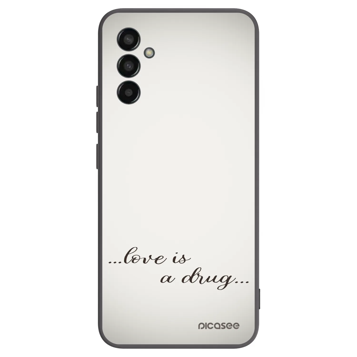 Picasee Samsung Galaxy M13 M135F Hülle - Schwarzes Silikon - Love is a drug
