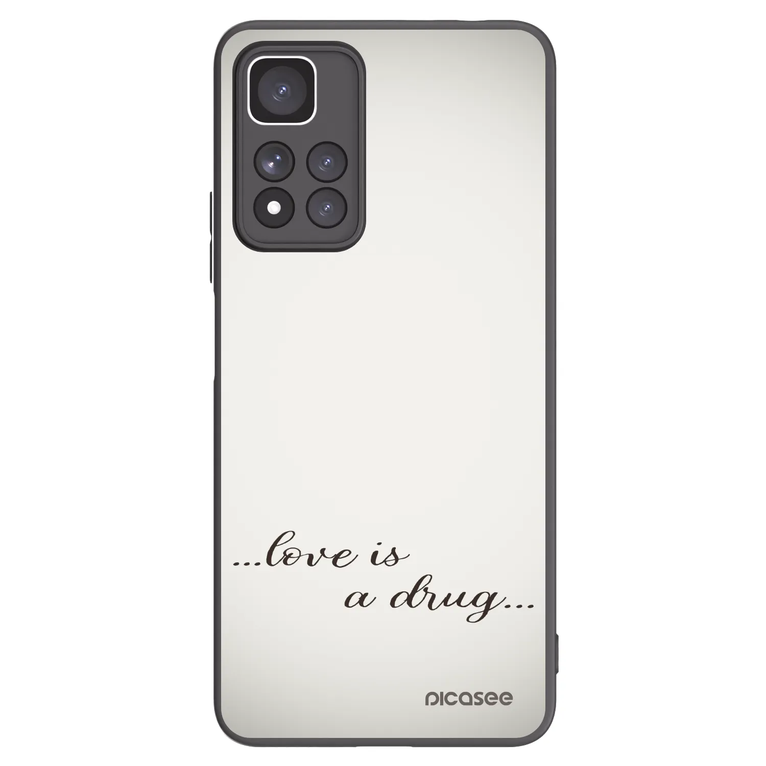 Picasee Xiaomi Redmi Note 11 Pro+ 5G Hülle - Schwarzes Silikon - Love is a drug