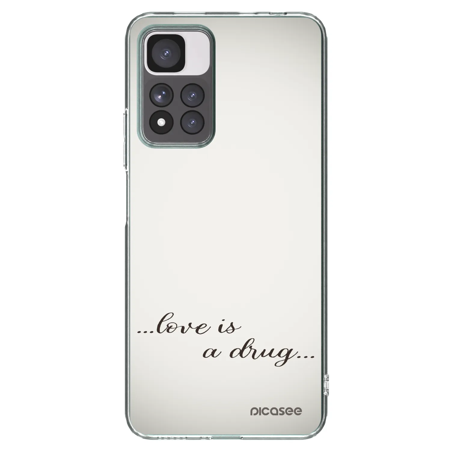 Picasee Xiaomi Redmi Note 11 Pro+ 5G Hülle - Transparentes Silikon - Love is a drug