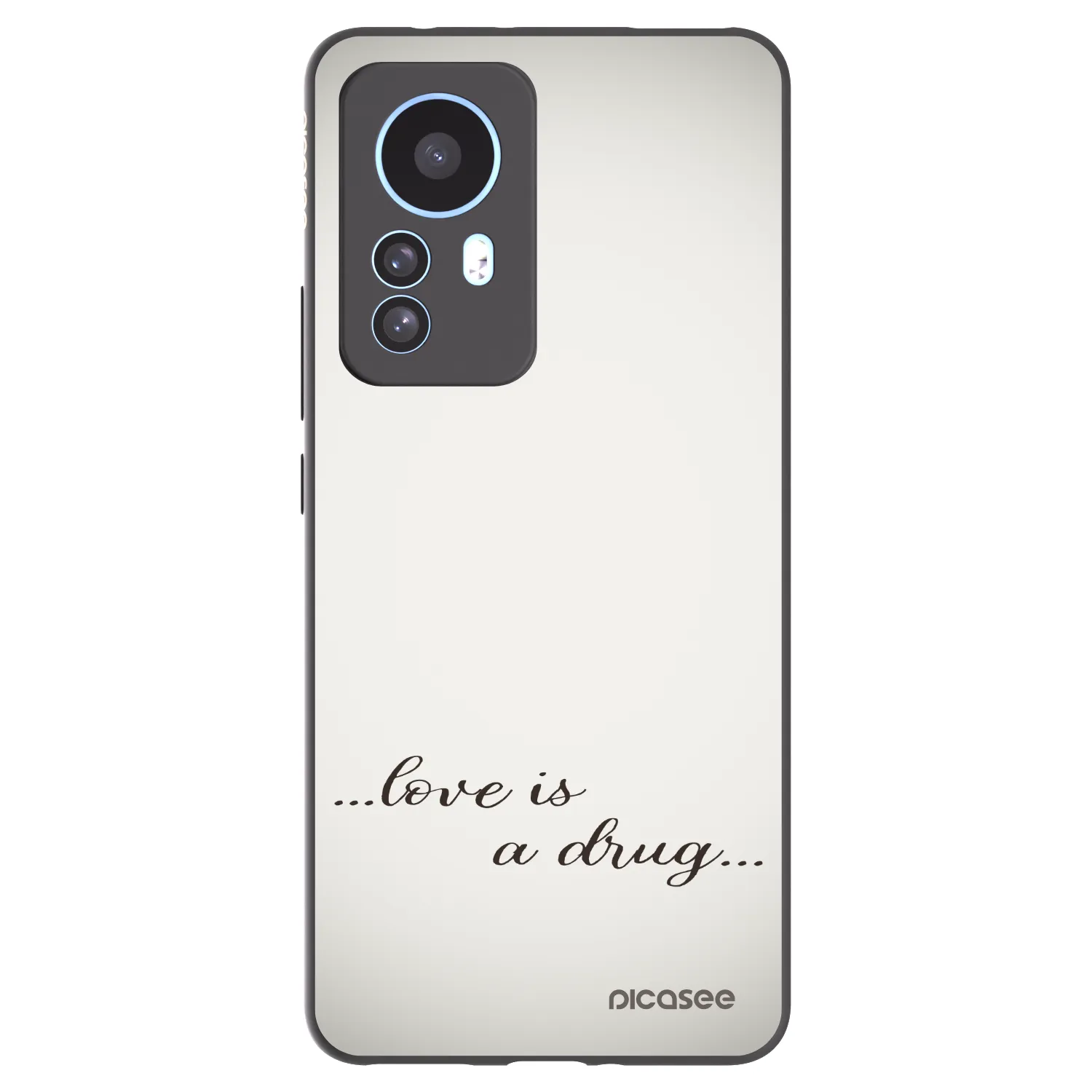 Picasee Xiaomi 12T Hülle - Schwarzes Silikon - Love is a drug