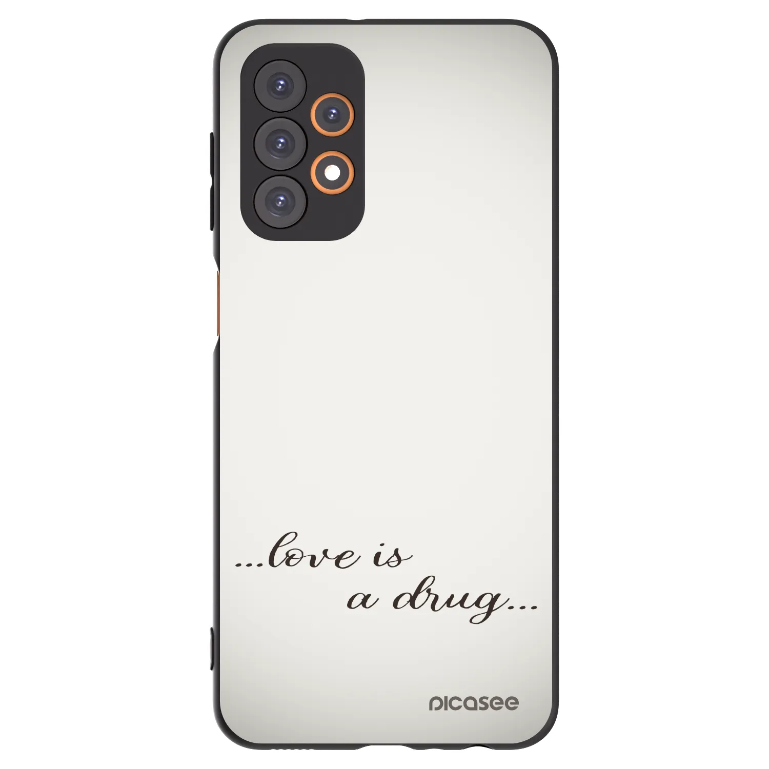 Picasee Samsung Galaxy A23 A235F 4G Hülle - Schwarzes Silikon - Love is a drug