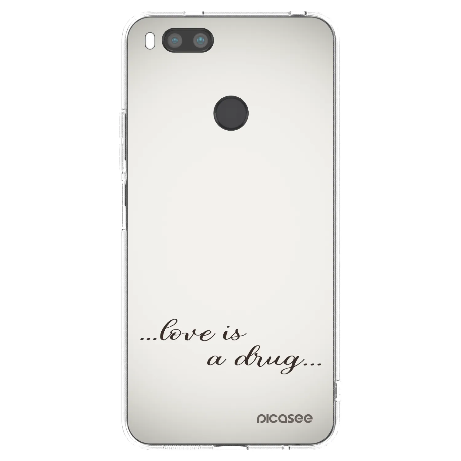 Picasee Xiaomi Redmi A1 Hülle - Transparentes Silikon - Love is a drug