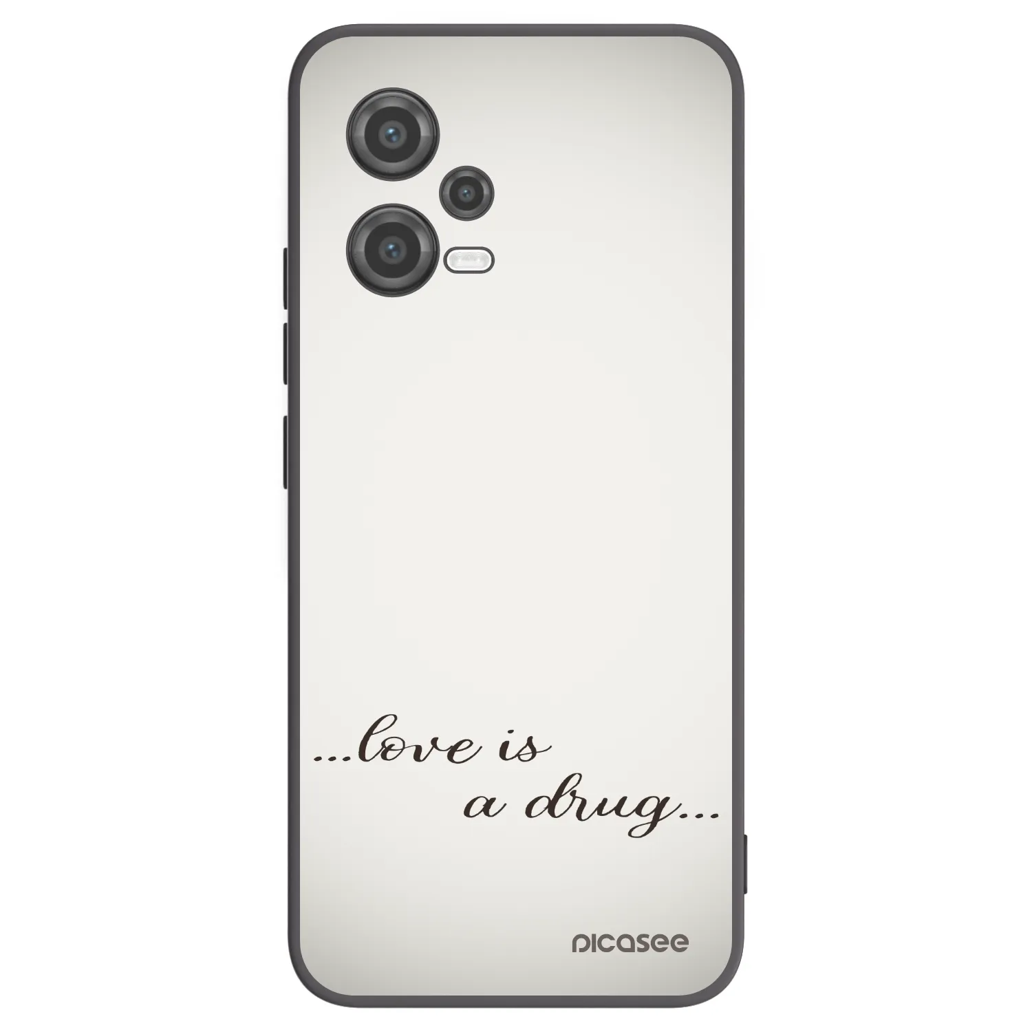 Picasee Xiaomi Poco X5 Hülle - Schwarzes Silikon - Love is a drug