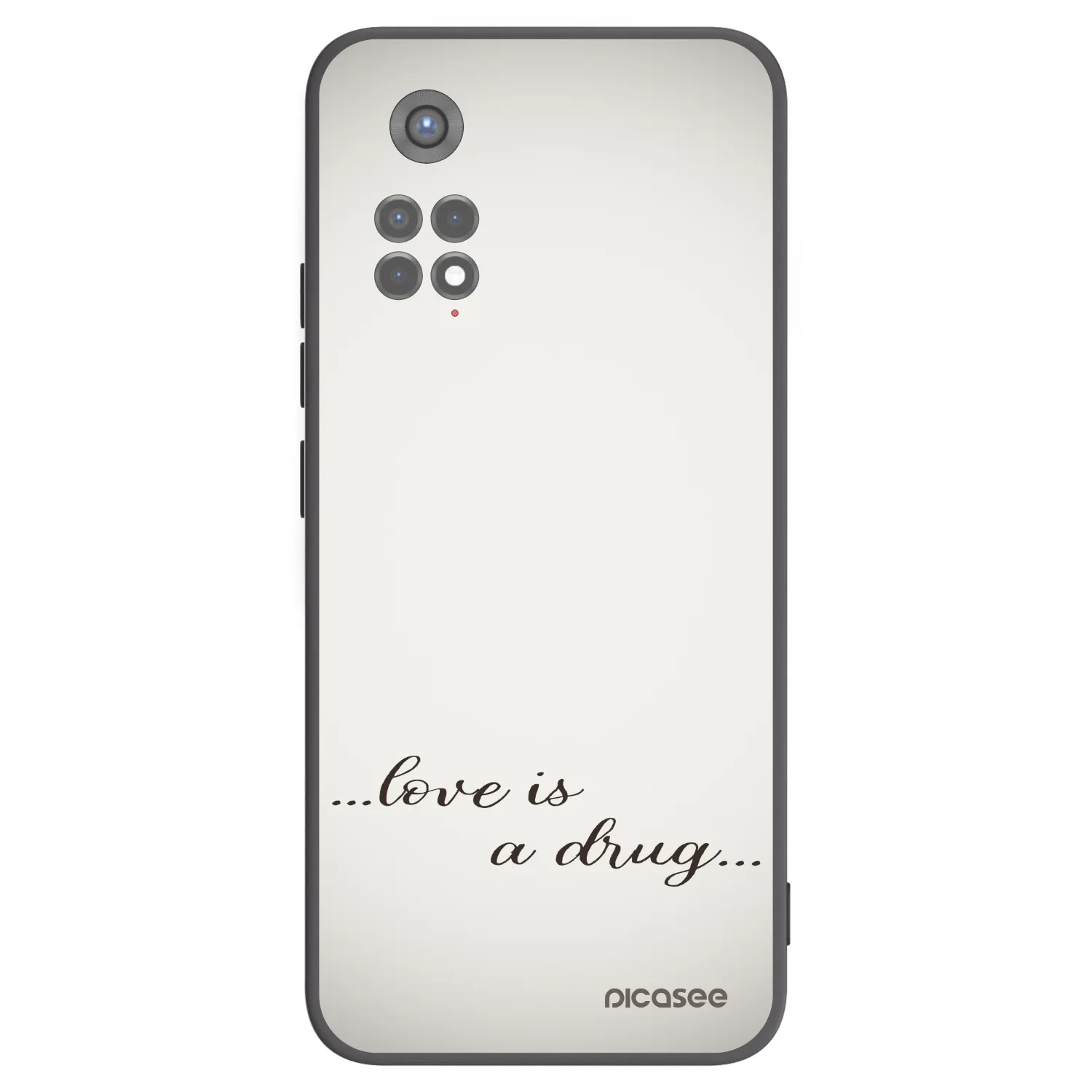Picasee Xiaomi Redmi Note 11S 5G Hülle - Schwarzes Silikon - Love is a drug