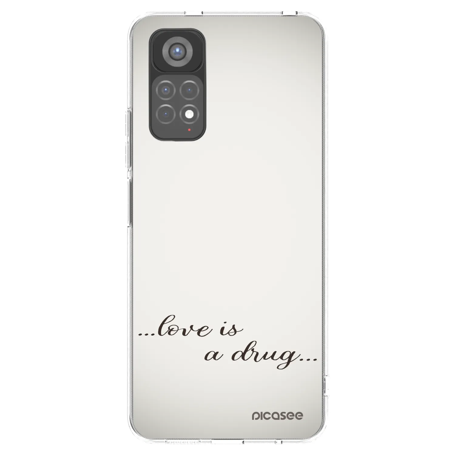 Picasee Xiaomi Redmi Note 11S 5G Hülle - Transparentes Silikon - Love is a drug