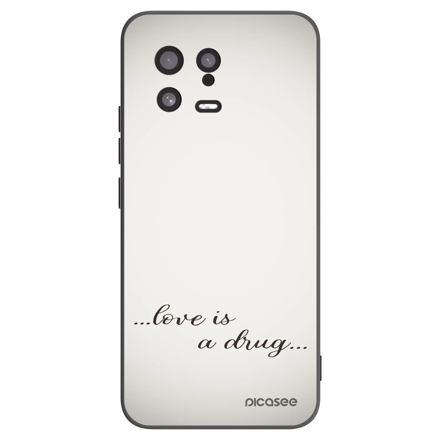 Picasee Xiaomi 13 Hülle - Schwarzes Silikon - Love is a drug