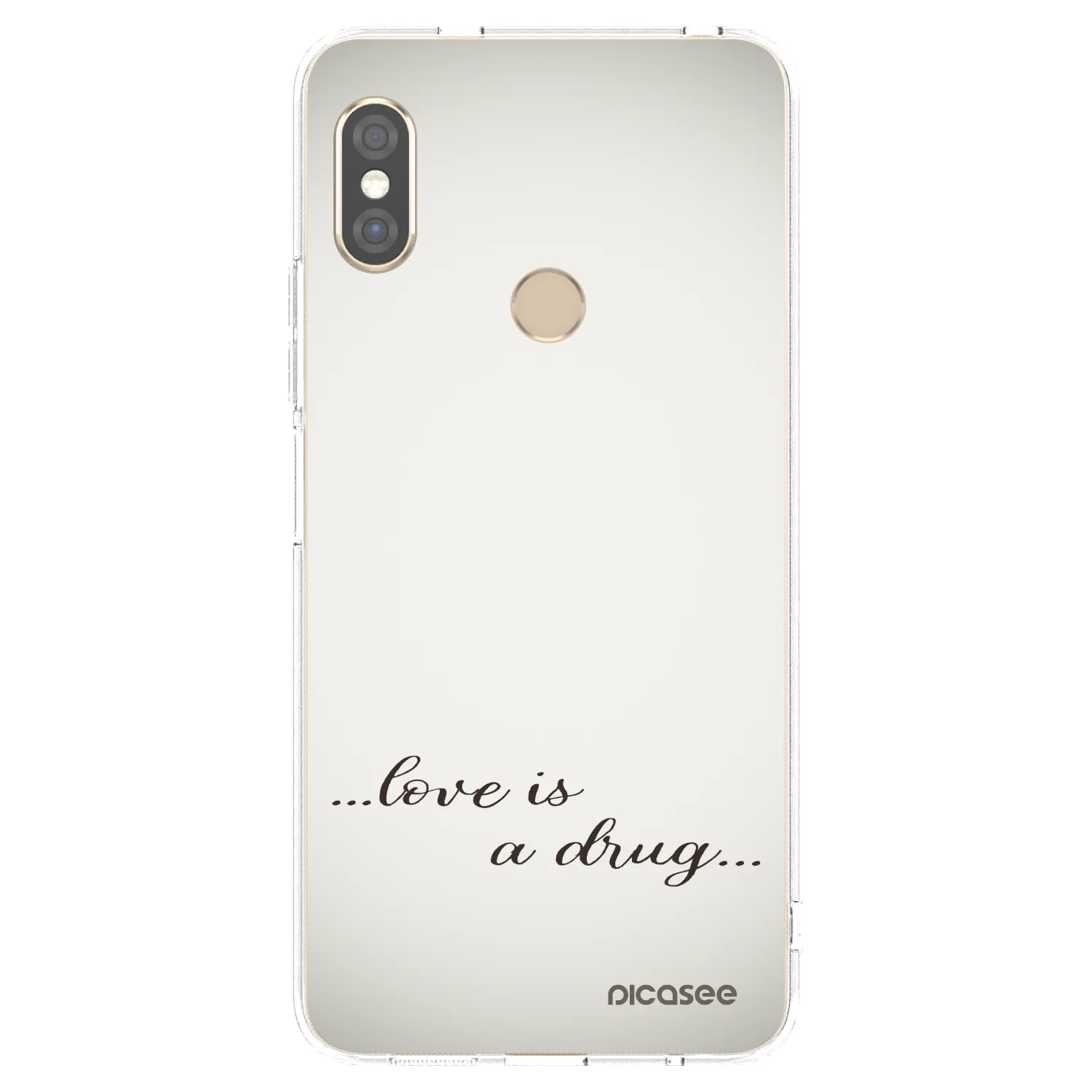 Picasee Xiaomi Redmi Note 5 Global Hülle - Transparentes Silikon - Love is a drug