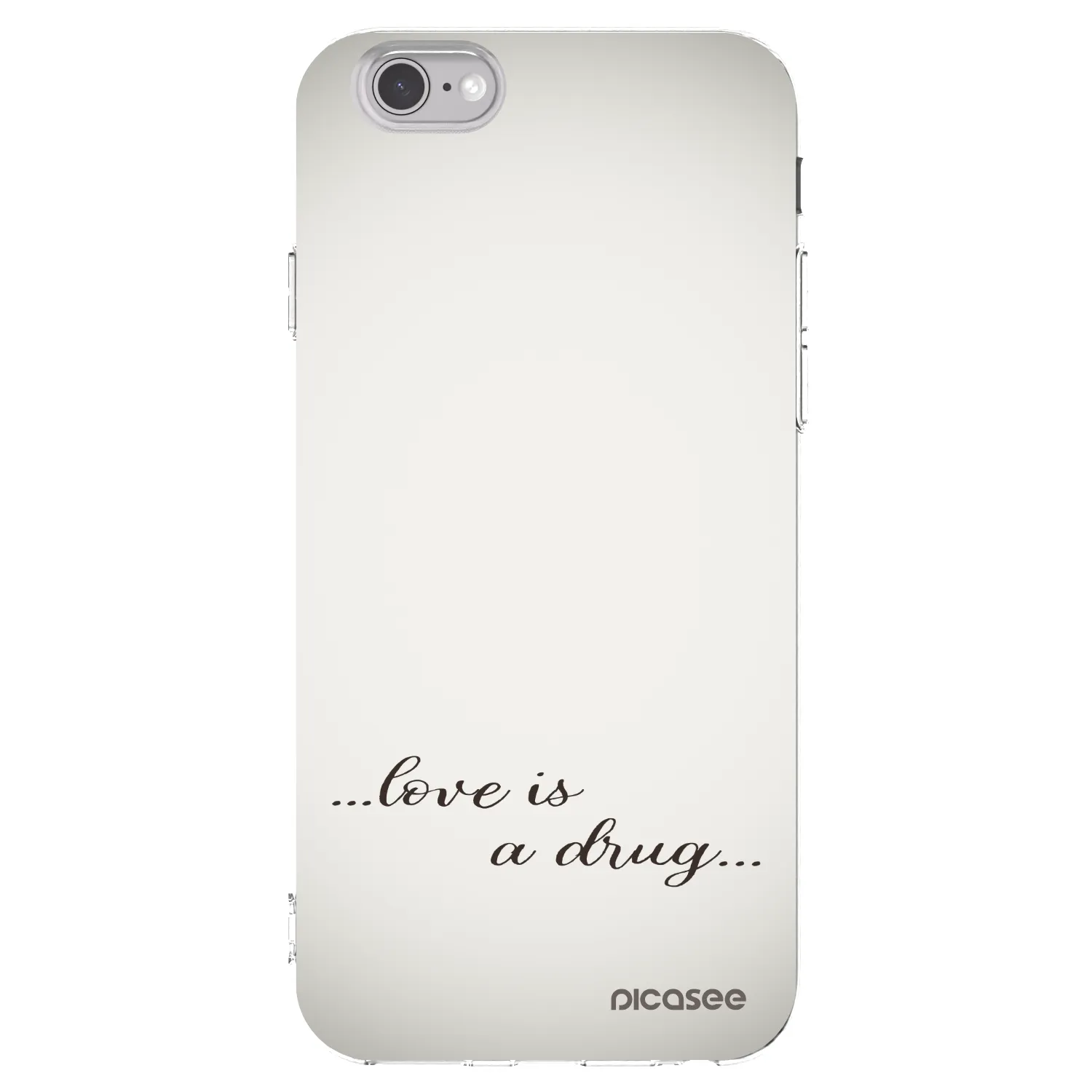 Picasee Apple iPhone 6/6S Hülle - Transparentes Silikon - Love is a drug