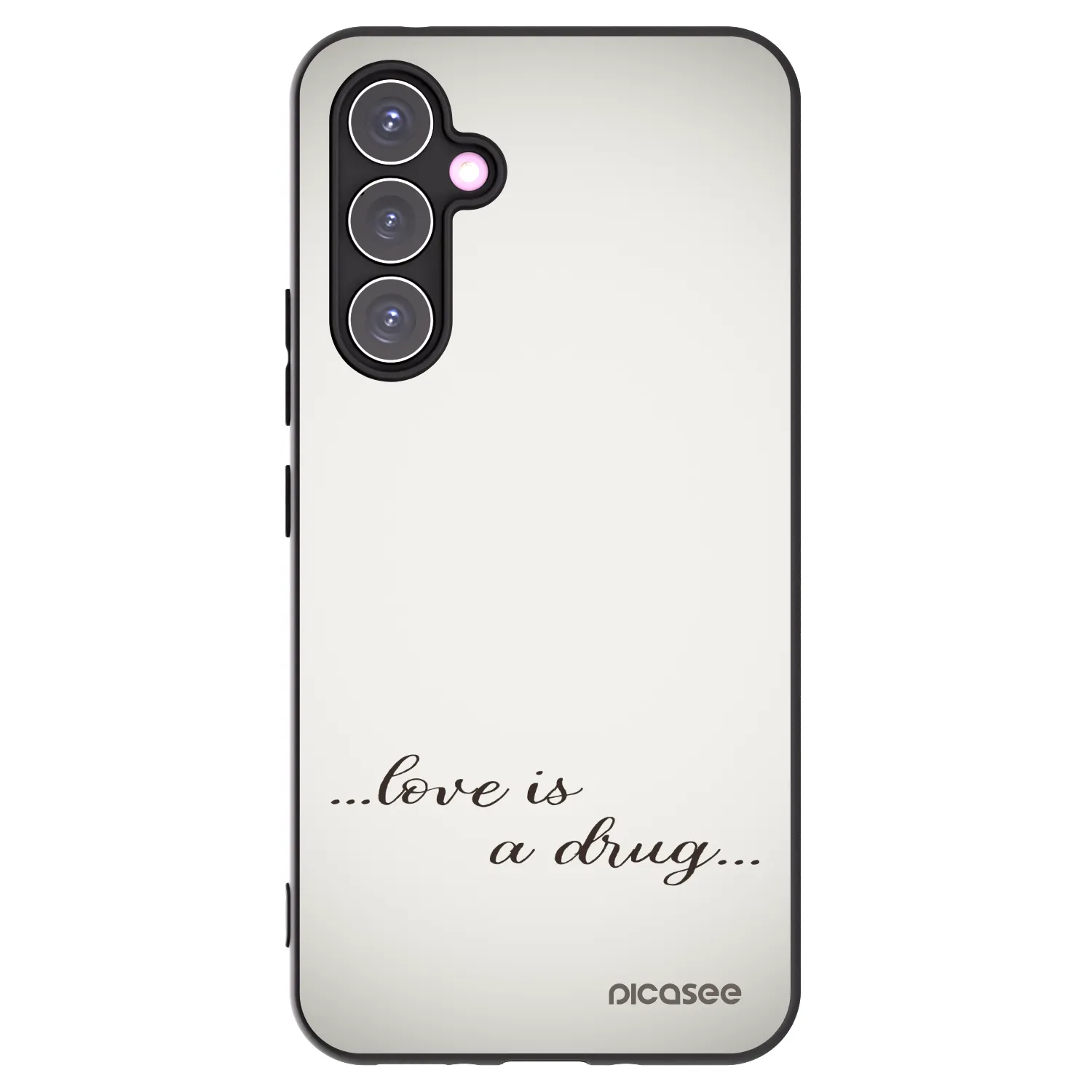Picasee Samsung Galaxy A54 5G A546B Hülle - Schwarzes Silikon - Love is a drug