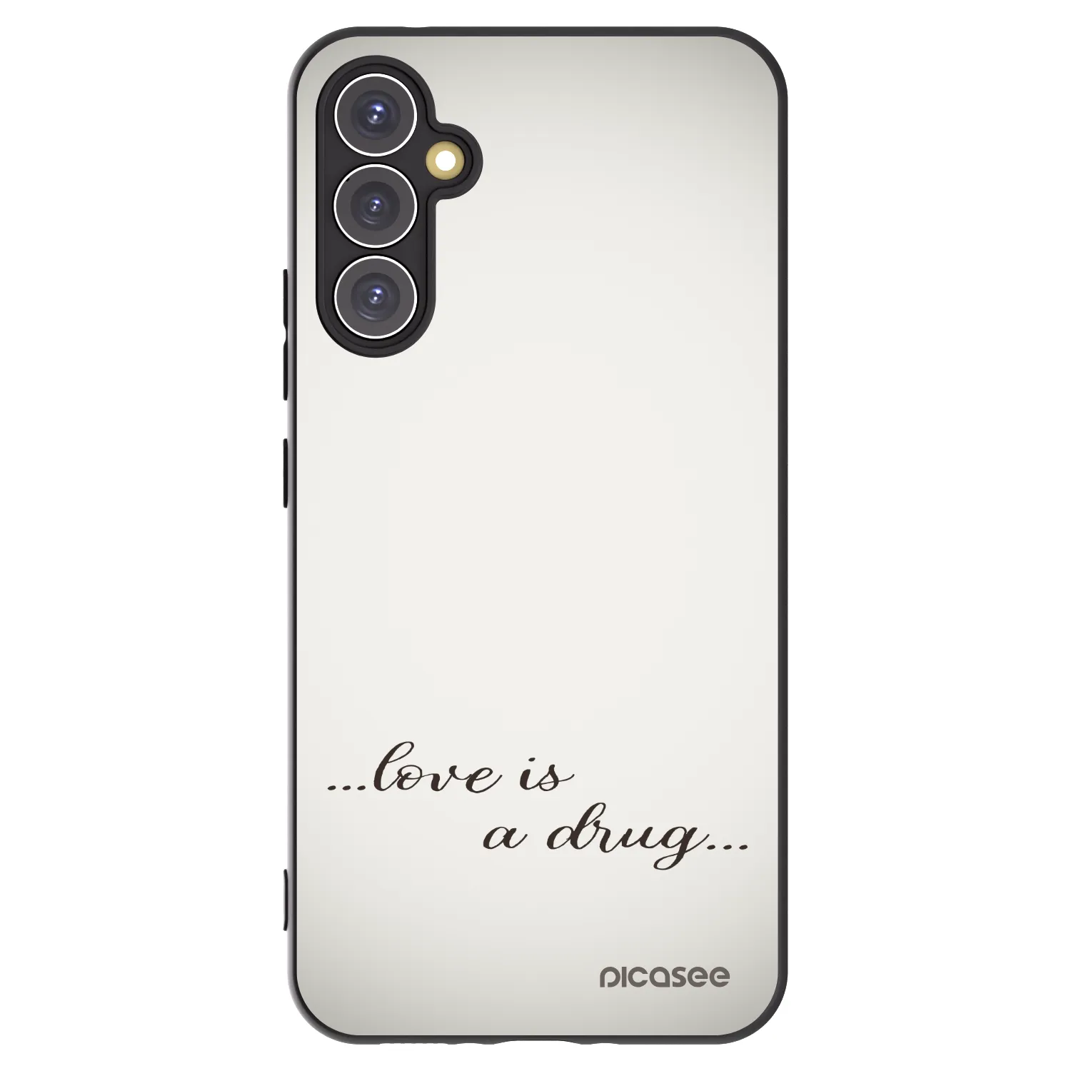 Picasee Samsung Galaxy A34 5G A346B Hülle - Schwarzes Silikon - Love is a drug