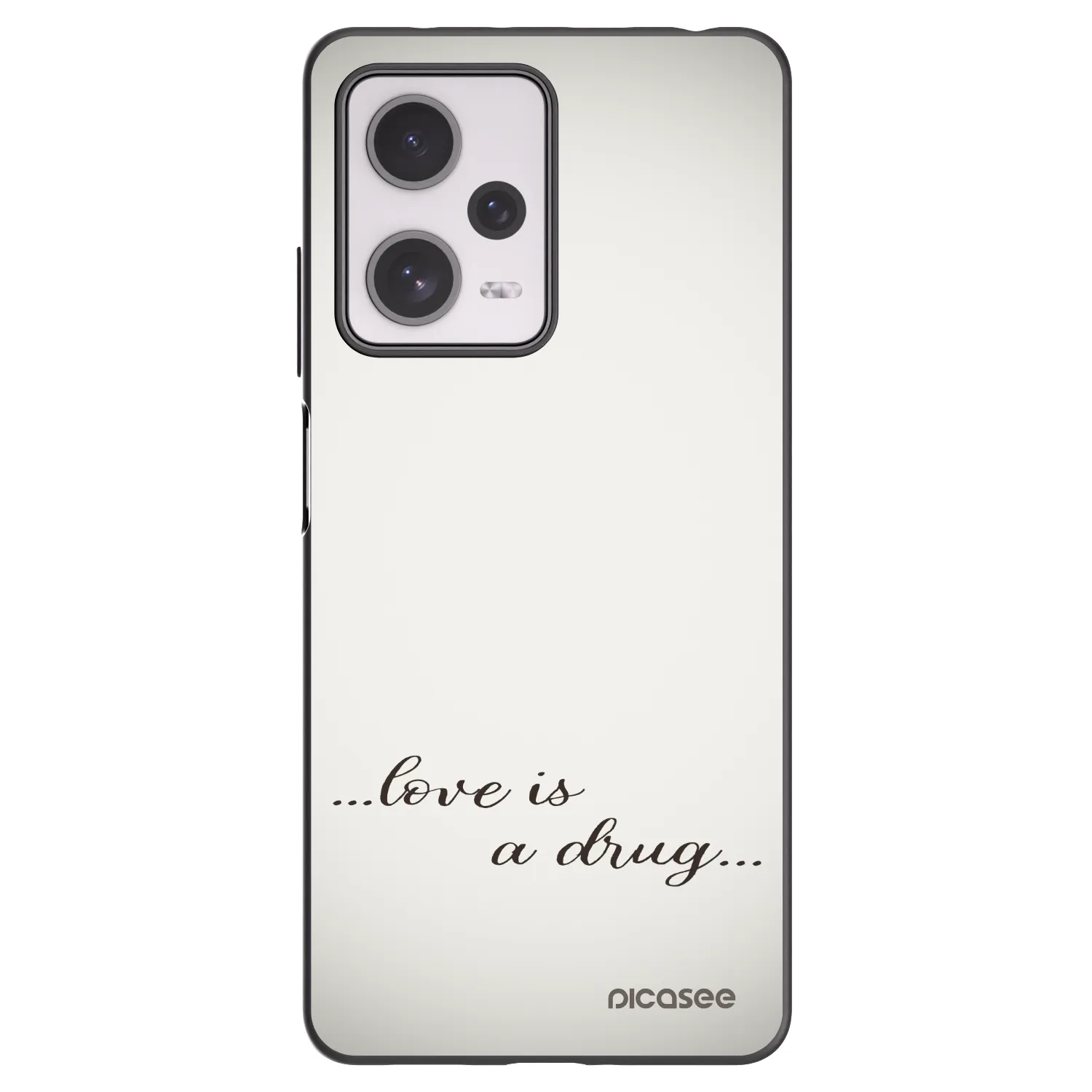 Picasee Xiaomi Redmi Note 12 Pro+ 5G Hülle - Schwarzes Silikon - Love is a drug