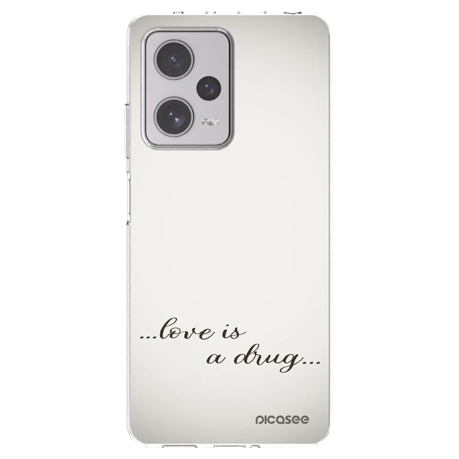 Picasee Xiaomi Redmi Note 12 Pro+ 5G Hülle - Transparentes Silikon - Love is a drug