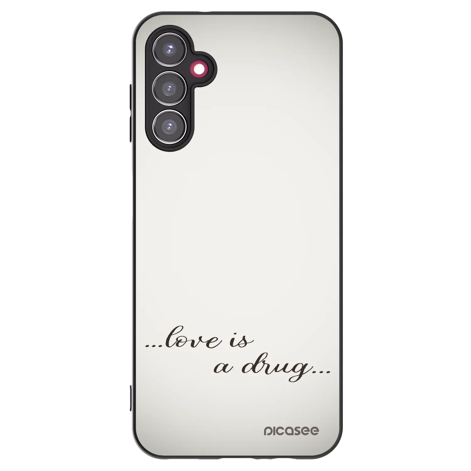 Picasee Samsung Galaxy A14 4G A145R Hülle - Schwarzes Silikon - Love is a drug