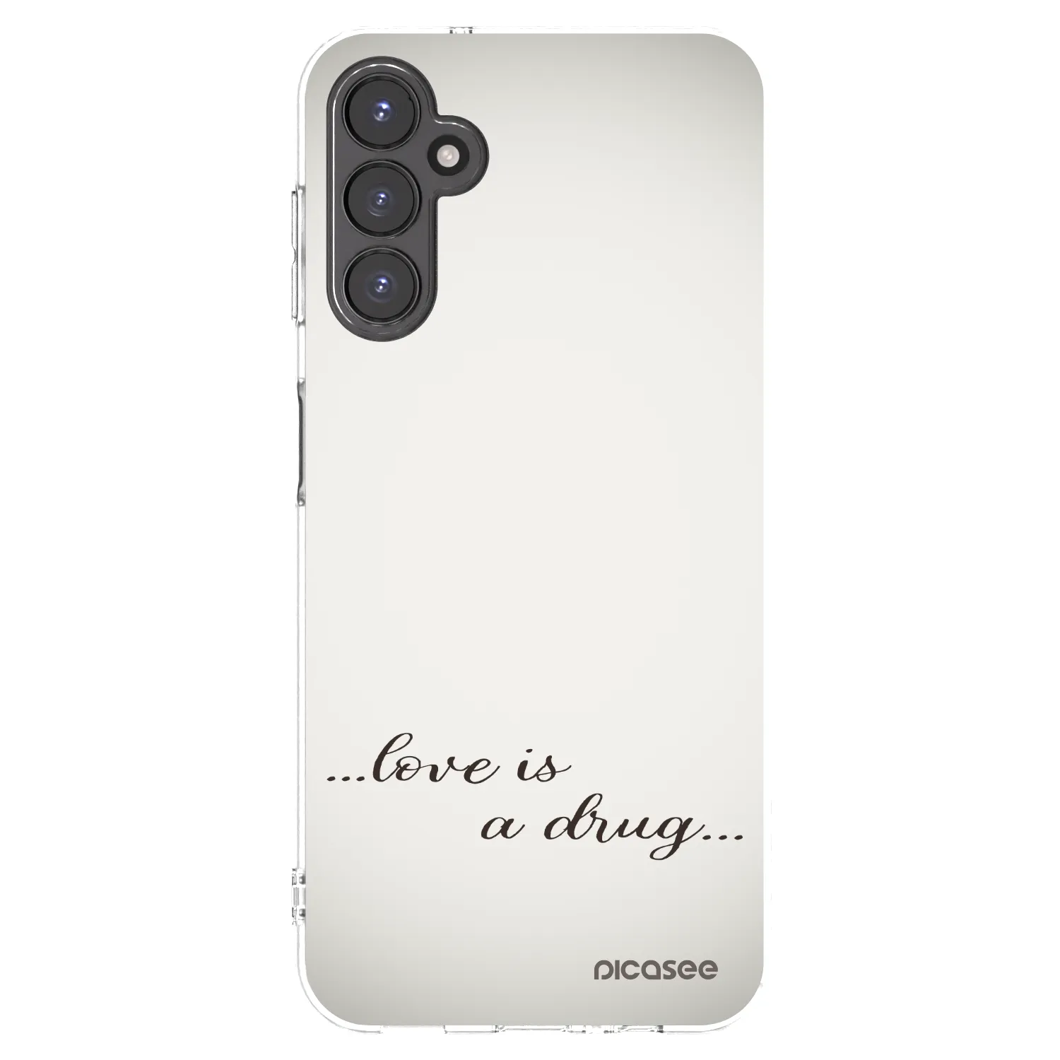 Picasee Samsung Galaxy A14 4G A145R Hülle - Transparentes Silikon - Love is a drug