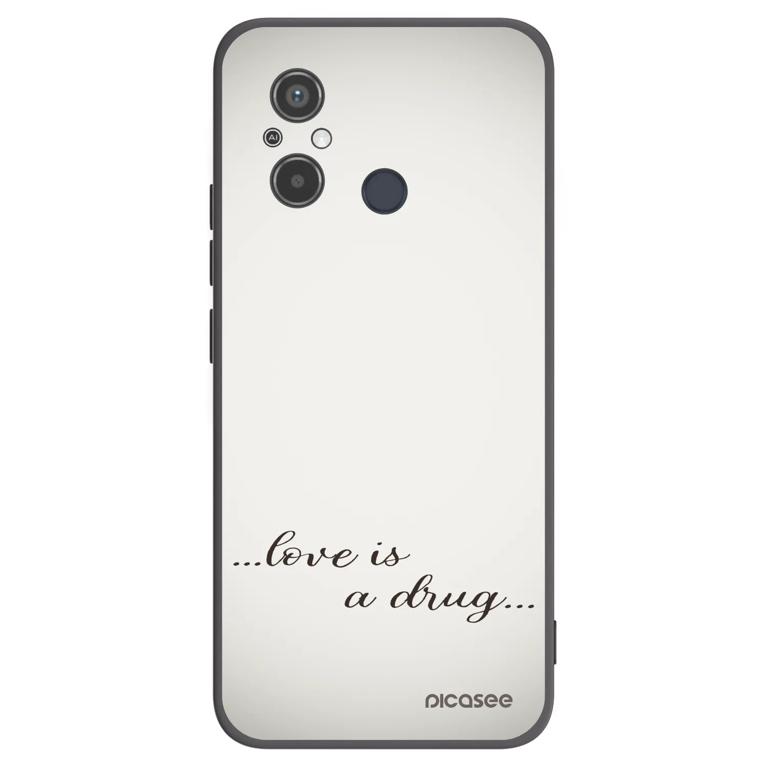 Picasee Xiaomi Redmi 12C Hülle - Schwarzes Silikon - Love is a drug