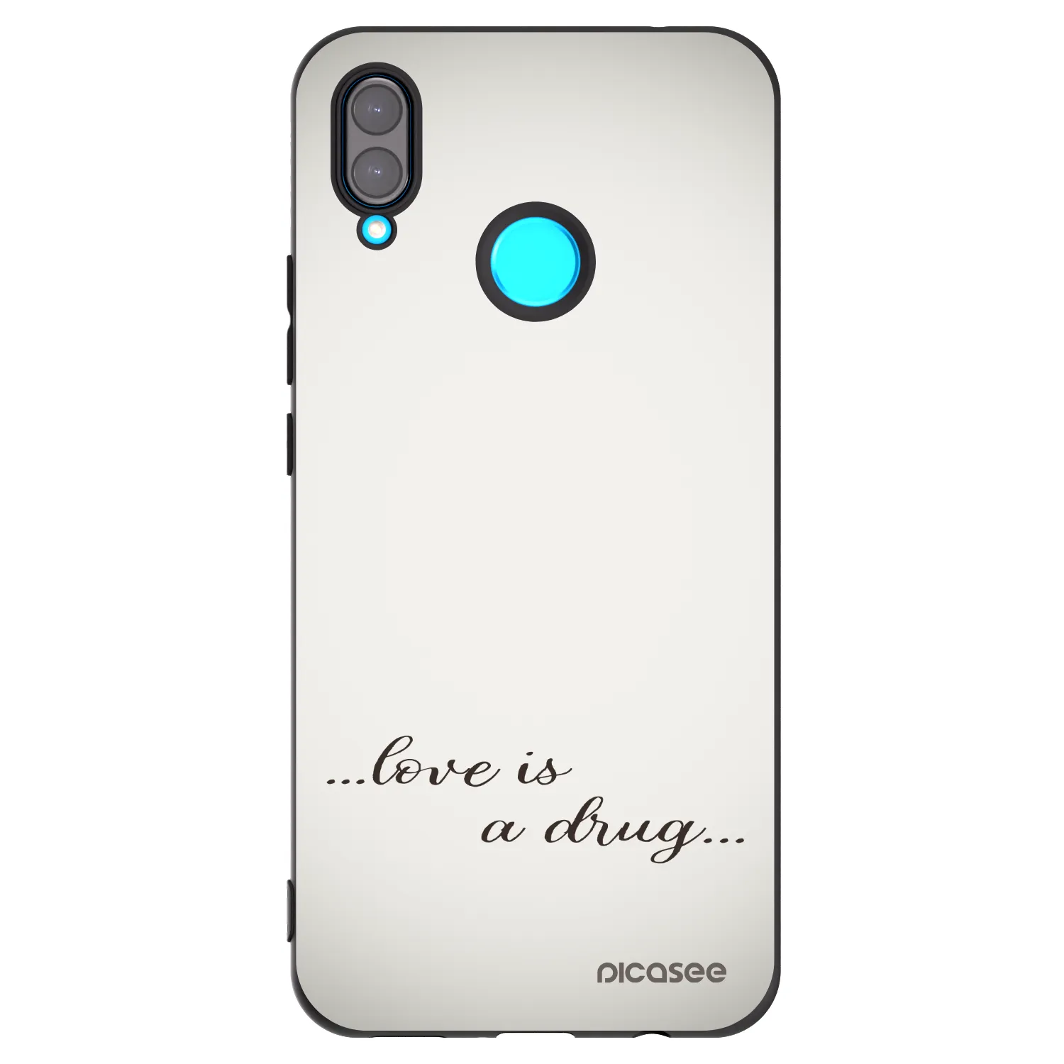 Picasee Huawei Nova 3 Hülle - Schwarzes Silikon - Love is a drug
