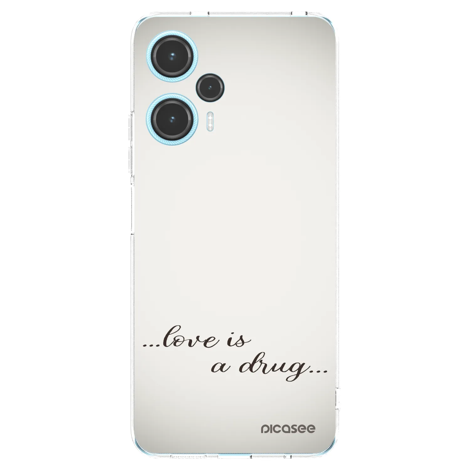 Picasee Xiaomi Poco F5 Hülle - Transparentes Silikon - Love is a drug