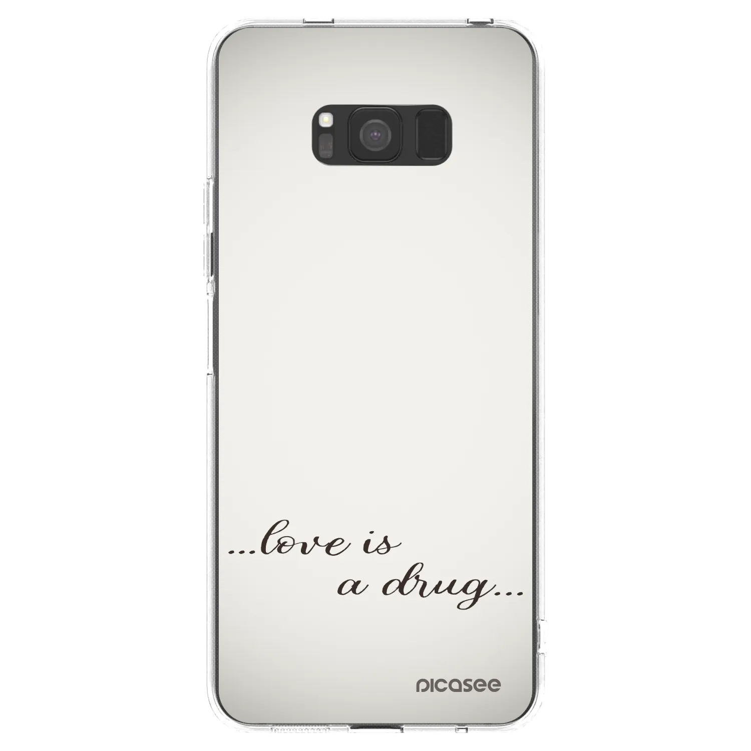 Picasee Samsung Galaxy S8 G950F Hülle - Transparentes Silikon - Love is a drug