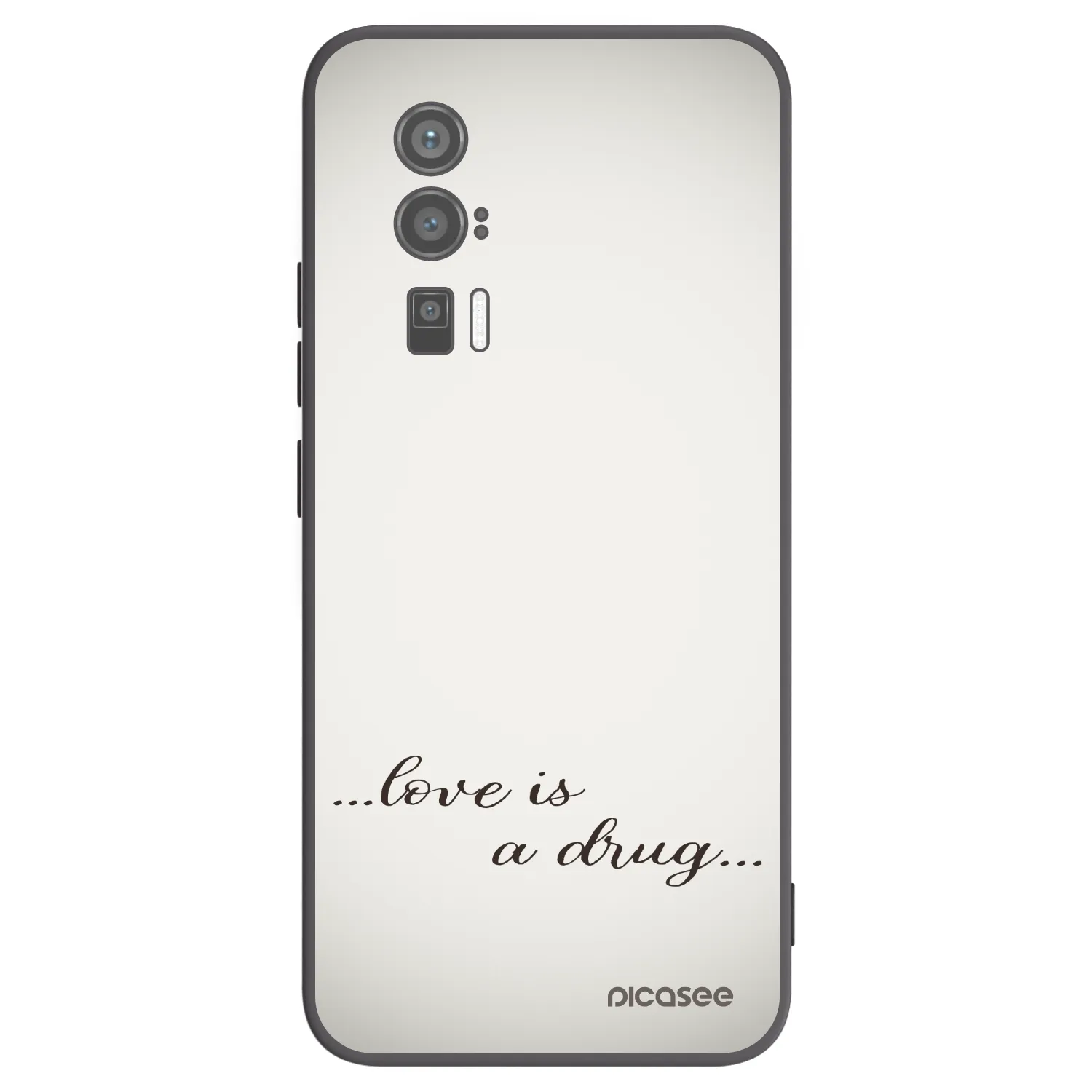 Picasee Xiaomi Poco F5 Pro 5G Hülle - Schwarzes Silikon - Love is a drug