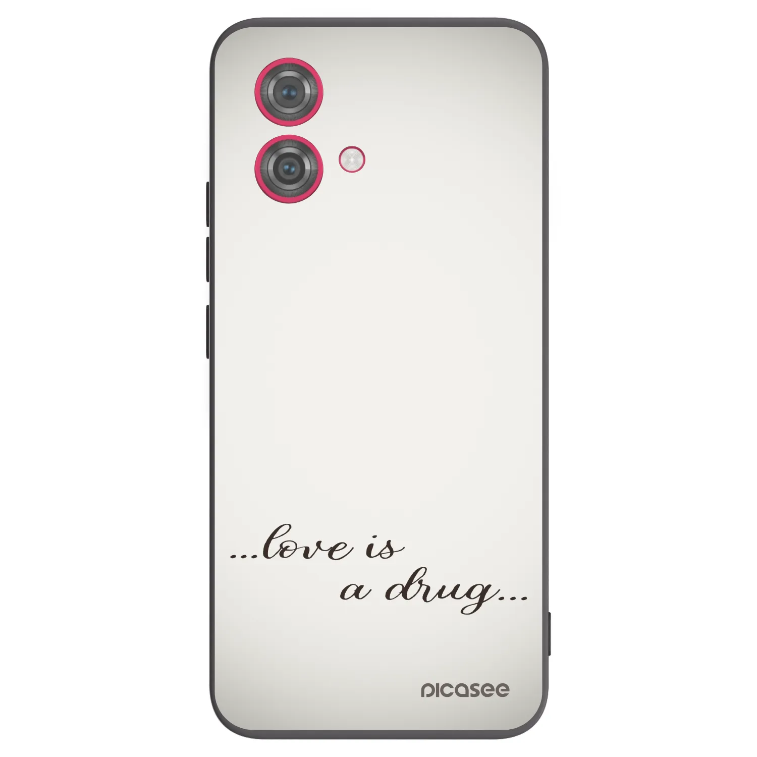 Picasee Motorola Moto G84 5G Hülle - Schwarzes Silikon - Love is a drug
