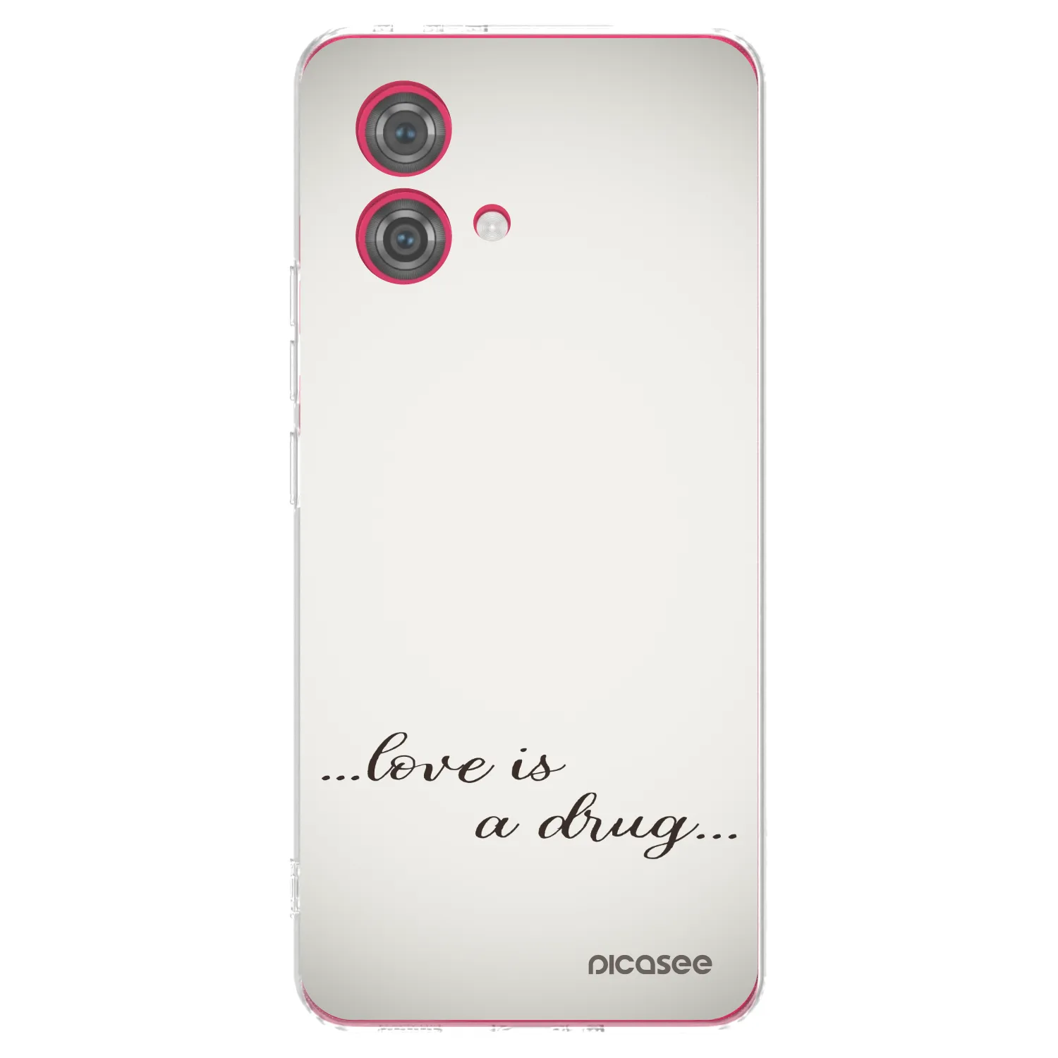 Picasee Motorola Moto G84 5G Hülle - Transparentes Silikon - Love is a drug