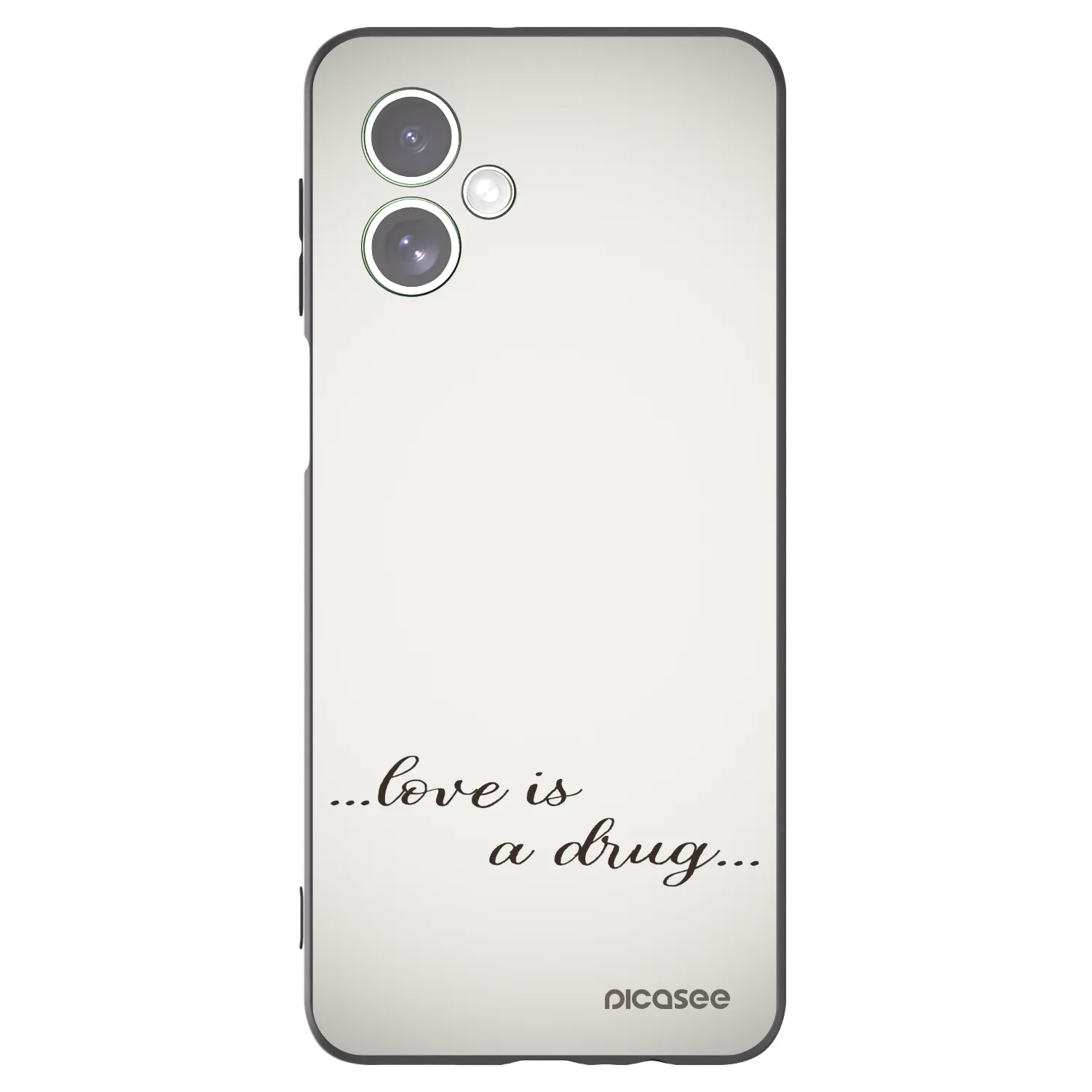 Picasee Motorola Moto G54 5G Hülle - Schwarzes Silikon - Love is a drug