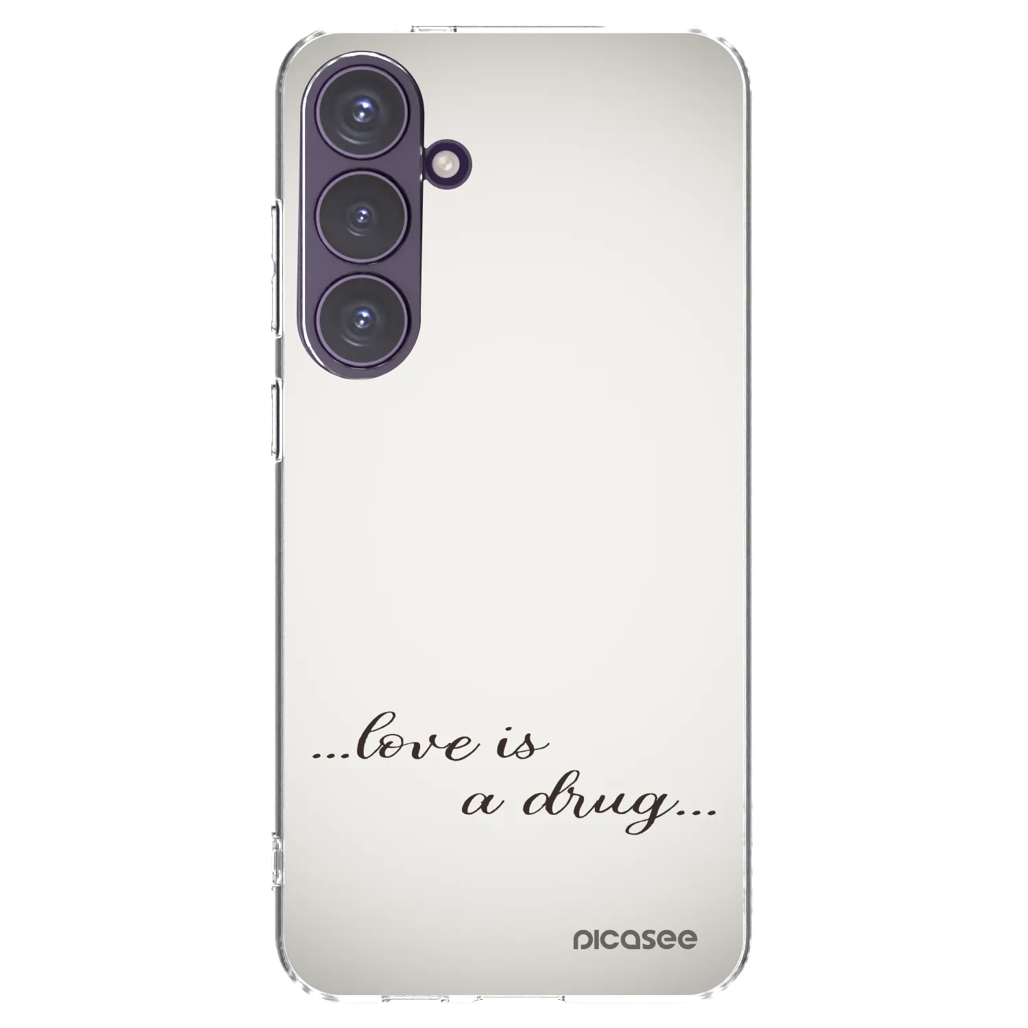 Picasee Samsung Galaxy S24+ S926B 5G Hülle - Transparentes Silikon - Love is a drug