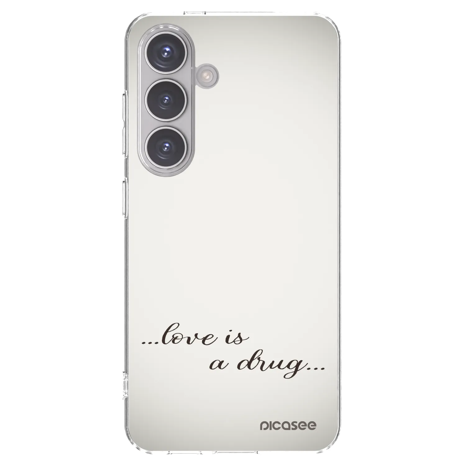 Picasee Samsung Galaxy S24 S921B 5G Hülle - Transparentes Silikon - Love is a drug
