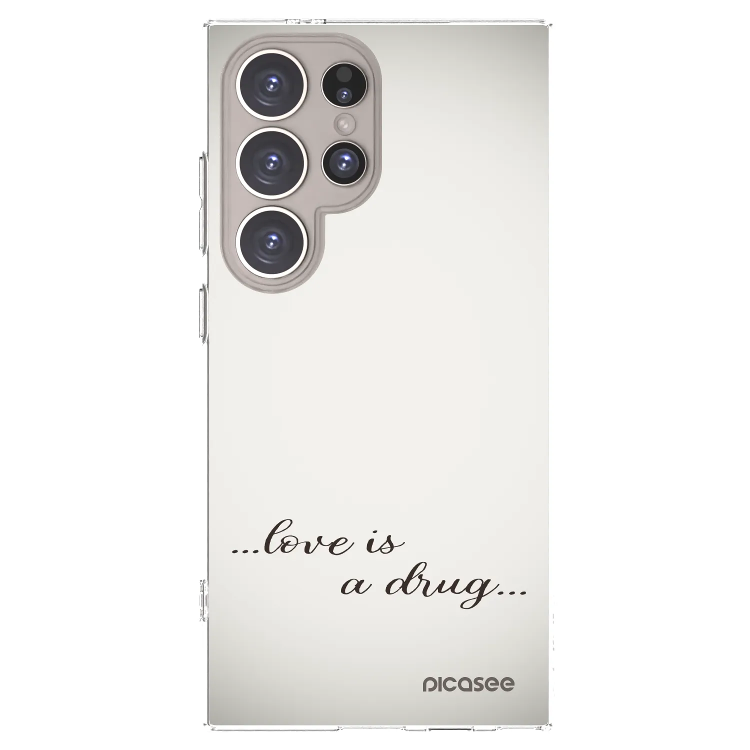 Picasee Samsung Galaxy S24 Ultra S928B 5G Hülle - Transparentes Silikon - Love is a drug