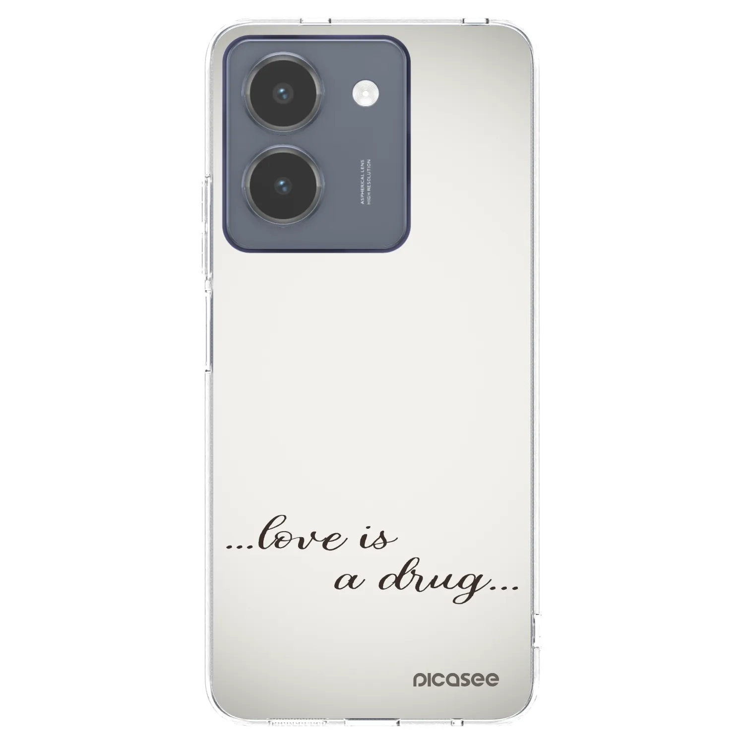 Picasee Vivo Y36 4G Hülle - Transparentes Silikon - Love is a drug