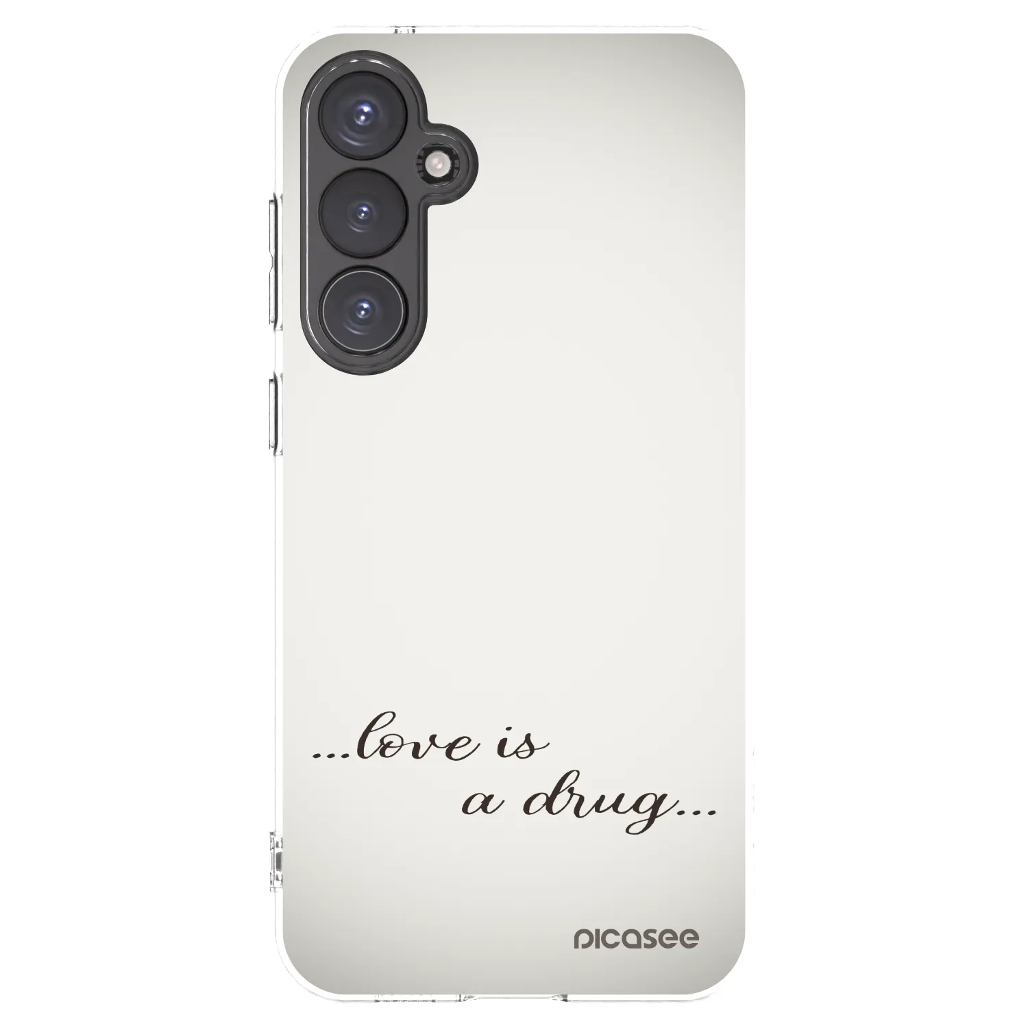 Picasee Samsung Galaxy S23 FE S711B Hülle - Transparentes Silikon - Love is a drug
