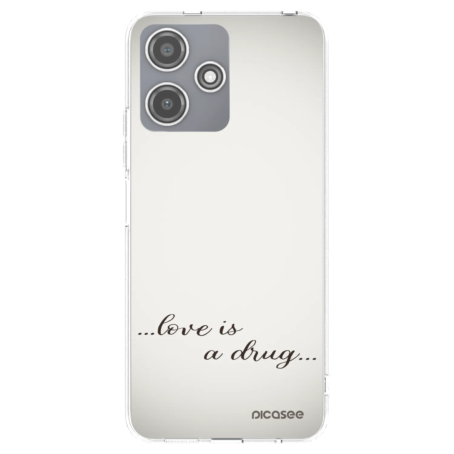 Picasee Xiaomi Redmi 12 5G Hülle - Transparentes Silikon - Love is a drug