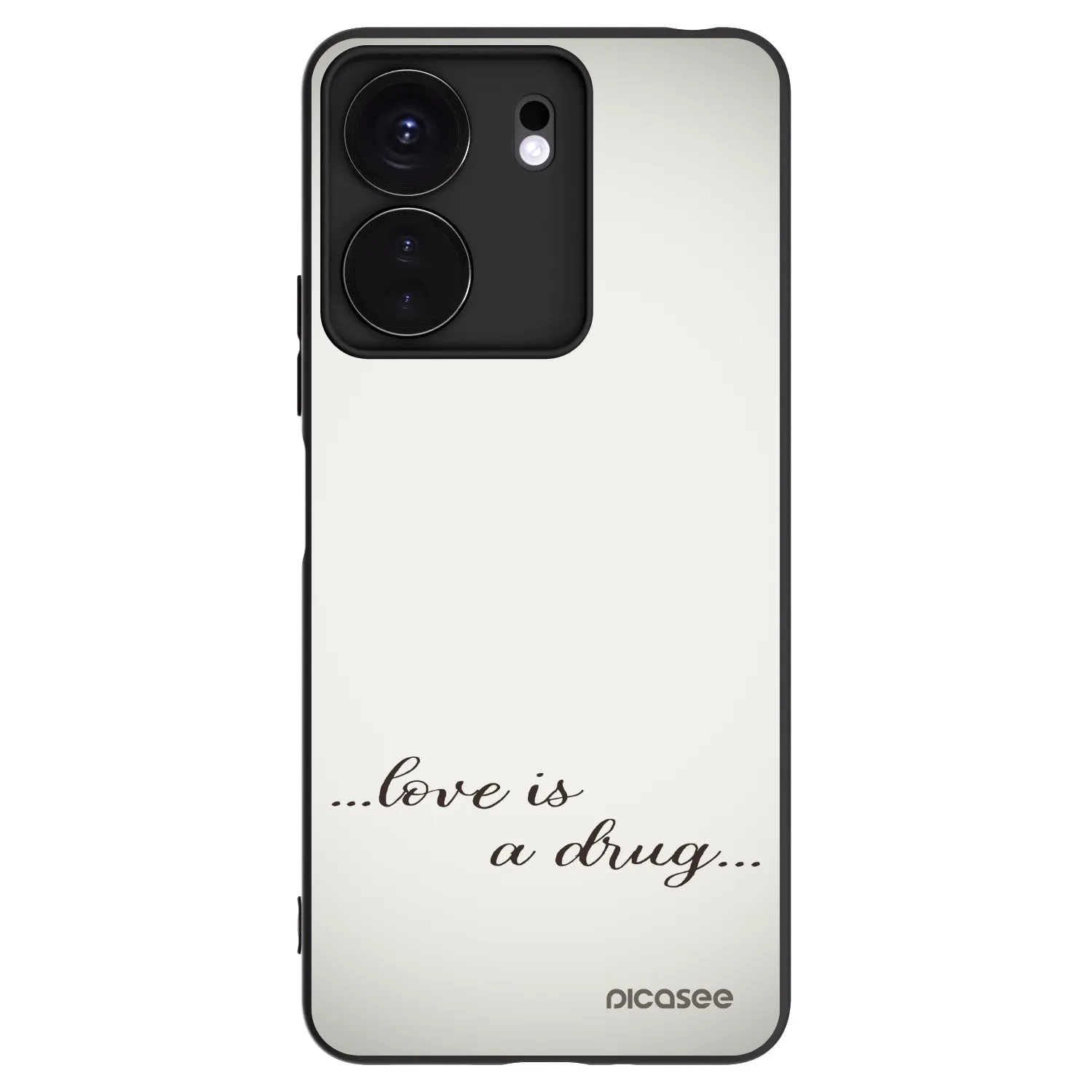 Picasee Xiaomi Redmi 13C 4G Hülle - Schwarzes Silikon - Love is a drug