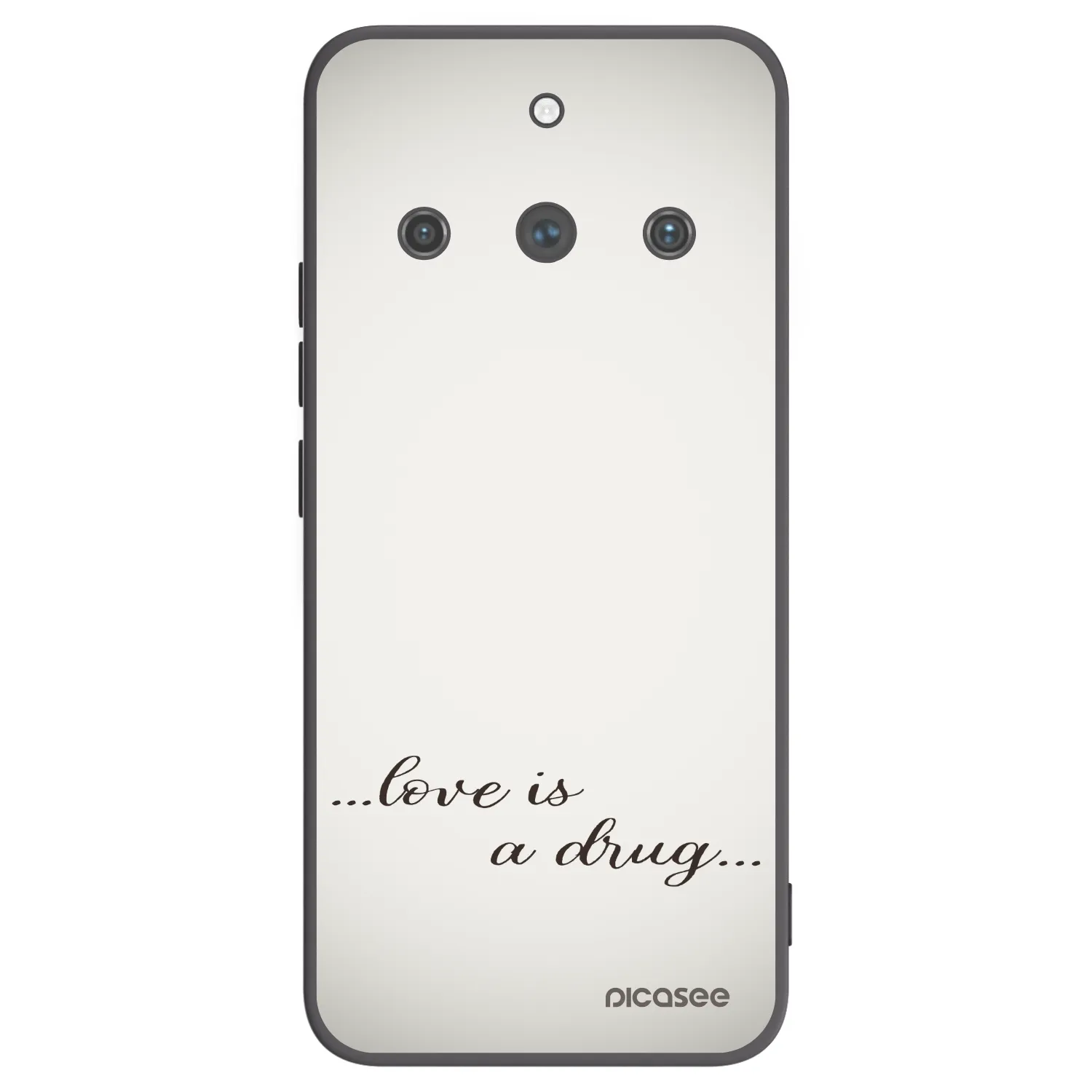 Picasee Realme 11 Pro+ Hülle - Schwarzes Silikon - Love is a drug