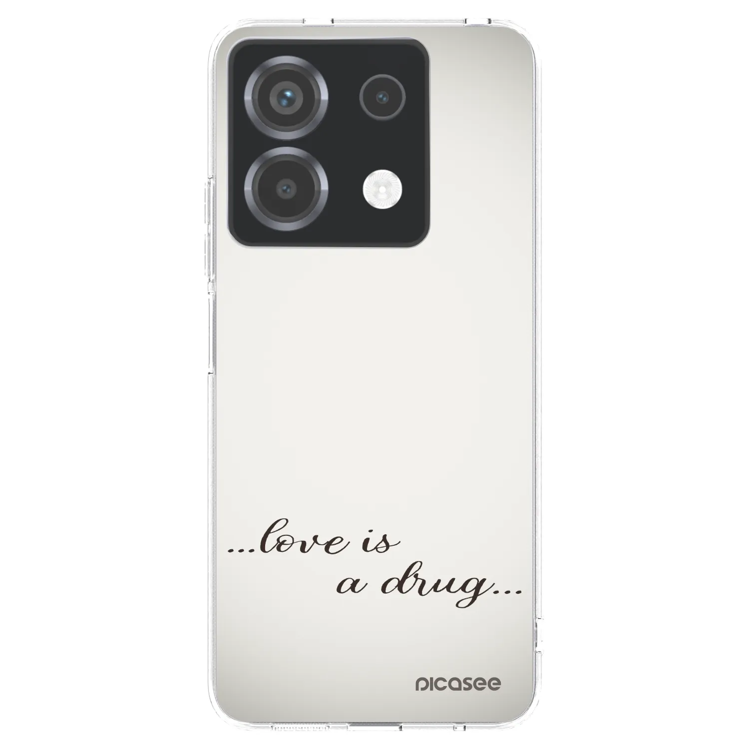 Picasee Xiaomi Poco X6 Hülle - Transparentes Silikon - Love is a drug
