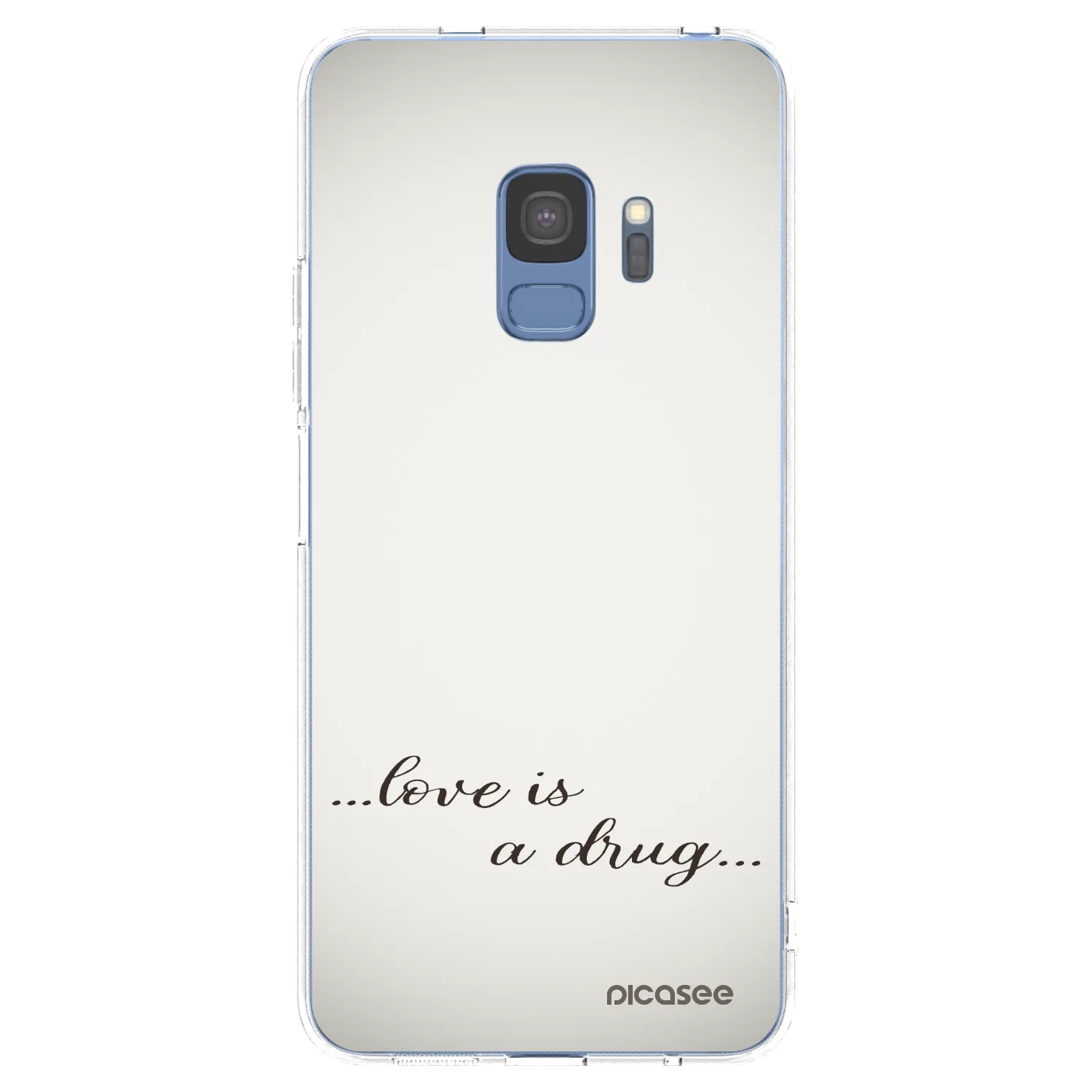 Picasee Samsung Galaxy S9 G960F Hülle - Transparentes Silikon - Love is a drug
